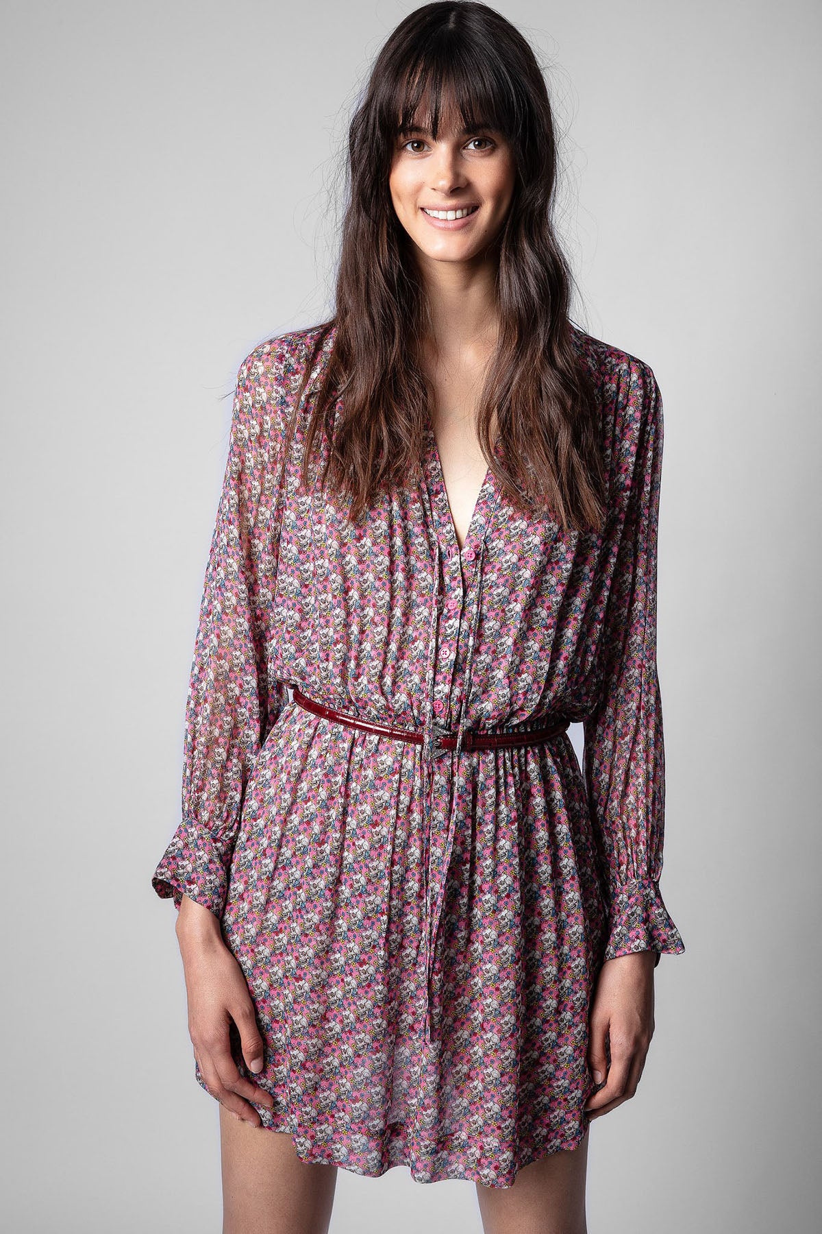 Zadig & Voltaire Belden Büzgülü Mini Elbise-Libas Trendy Fashion Store