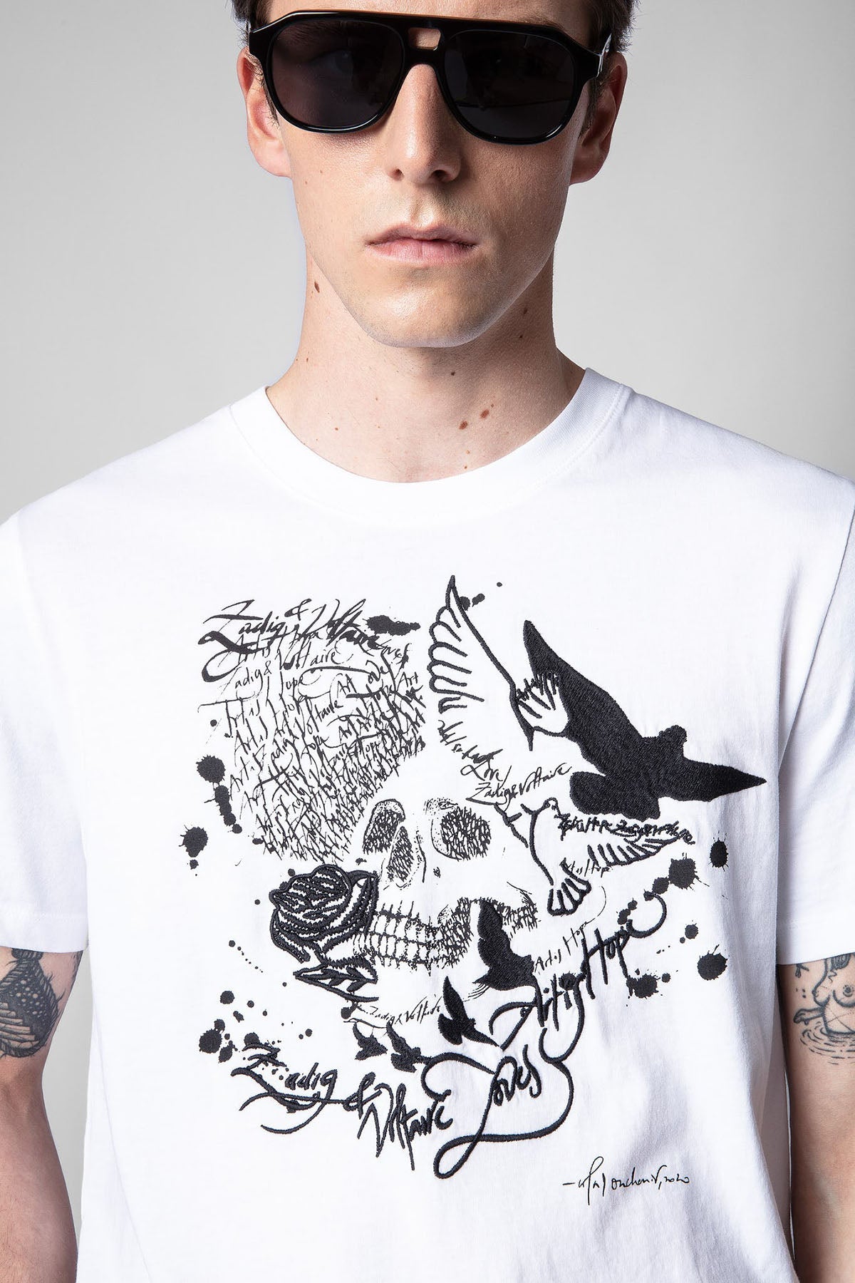 Zadig & Voltaire Nakış Ve Baskılı T-shirt