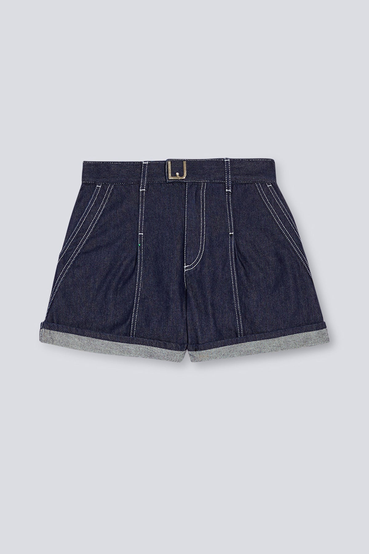 Liu Jo Logolu Kemerli Yüksek Bel Denim Şort-Libas Trendy Fashion Store