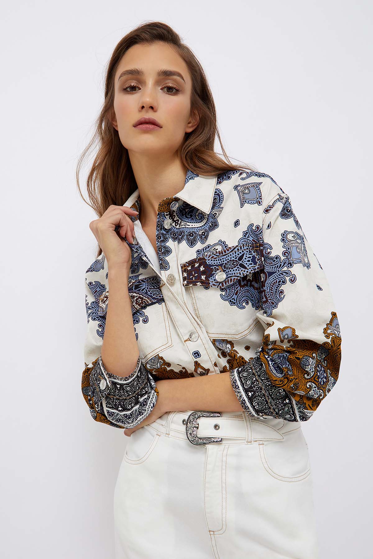 Liu Jo Şal Desenli Ceket-Libas Trendy Fashion Store