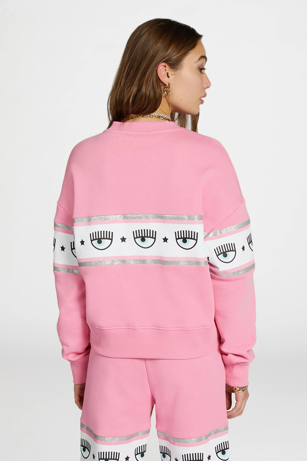 Chiara Ferragni Göz Logolu Yuvarlak Yaka Sweatshirt-Libas Trendy Fashion Store