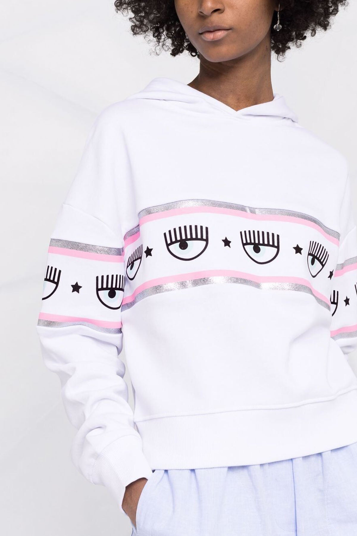 Chiara Ferragni Göz Logolu Kapüşonlu Sweatshirt-Libas Trendy Fashion Store
