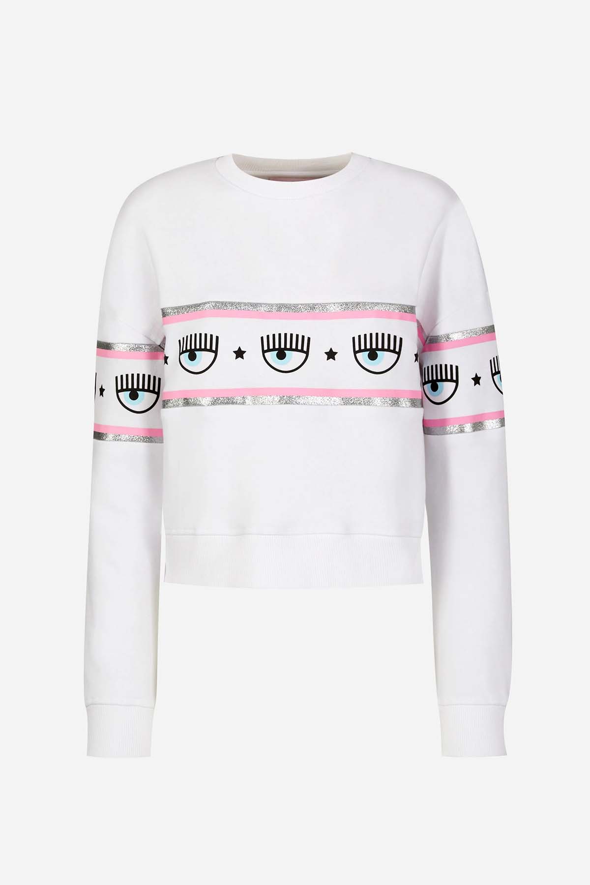 Chiara Ferragni Göz Logolu Yuvarlak Yaka Sweatshirt-Libas Trendy Fashion Store