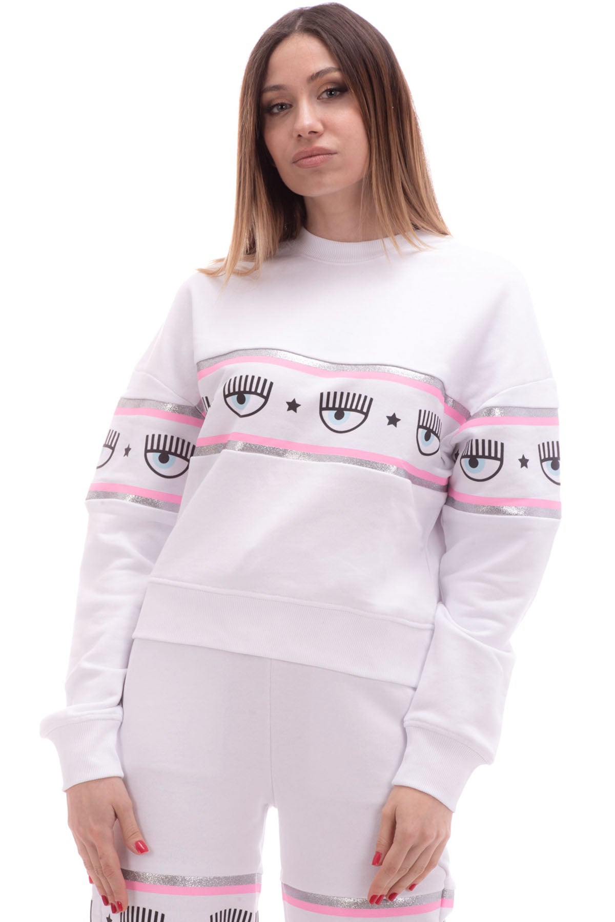 Chiara Ferragni Göz Logolu Yuvarlak Yaka Sweatshirt-Libas Trendy Fashion Store
