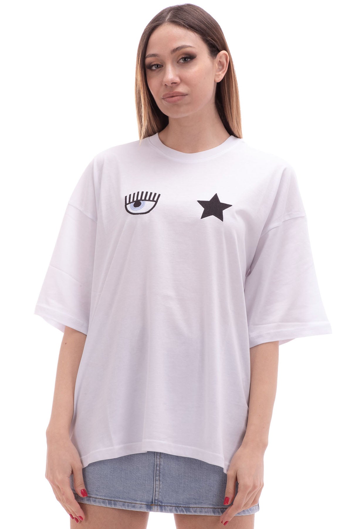 Chiara Ferragni Geniş Kesim Logolu T-shirt-Libas Trendy Fashion Store