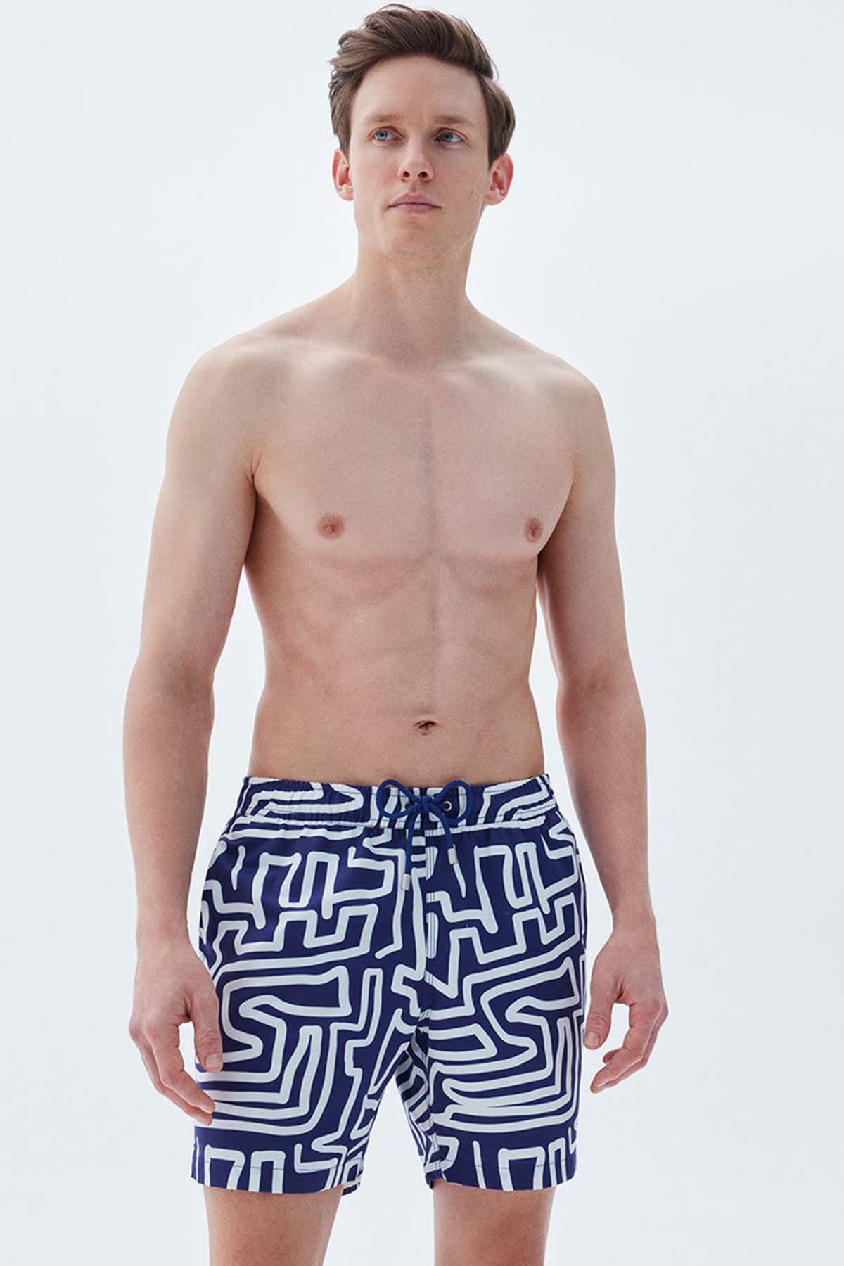 Bluemint Arthus Navy Maze Şort Mayo-Libas Trendy Fashion Store