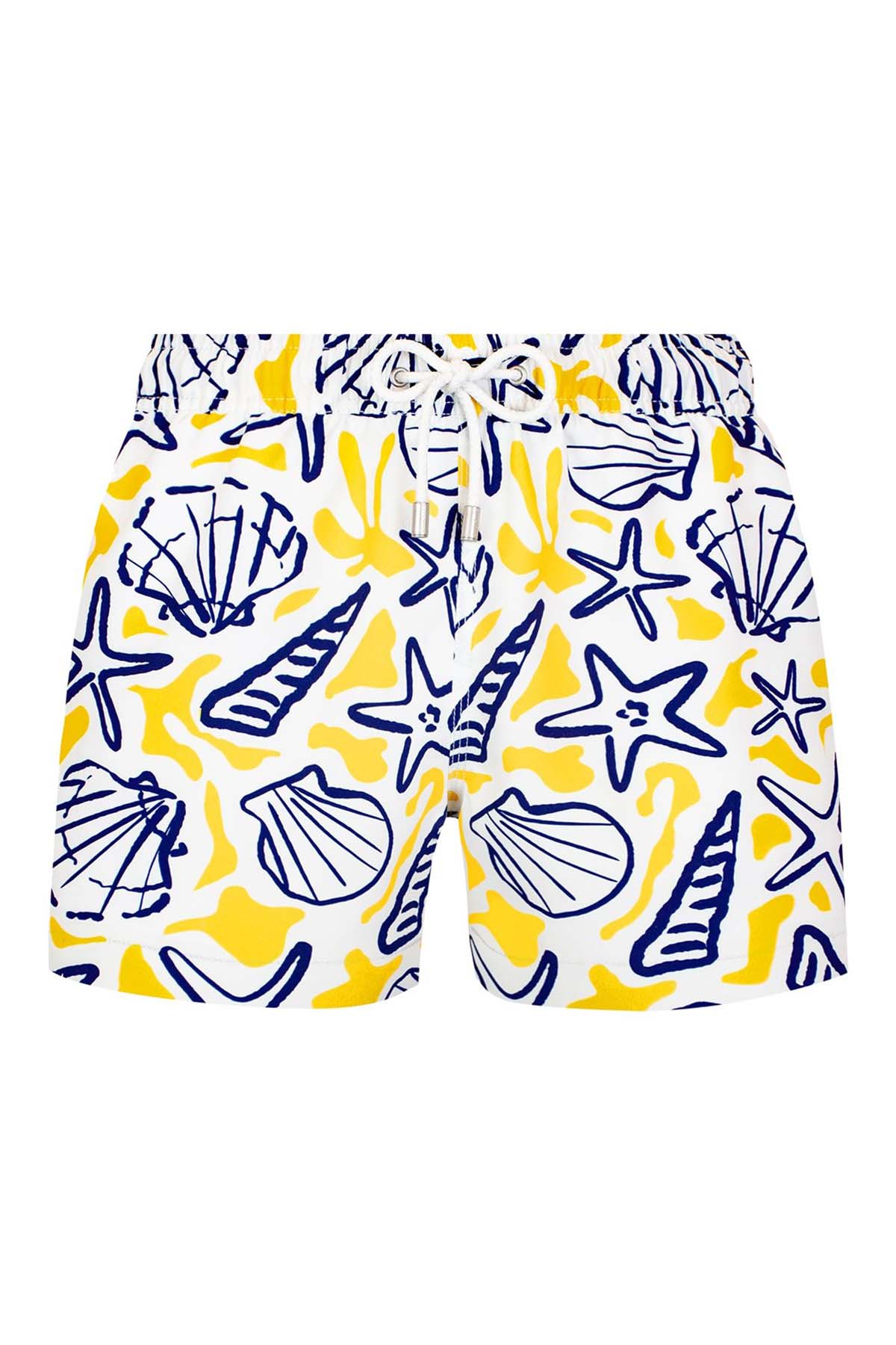 Bluemint Kids 4-8 Yaş Erkek Çocuk Arthus Mono Coral Şort Mayo-Libas Trendy Fashion Store