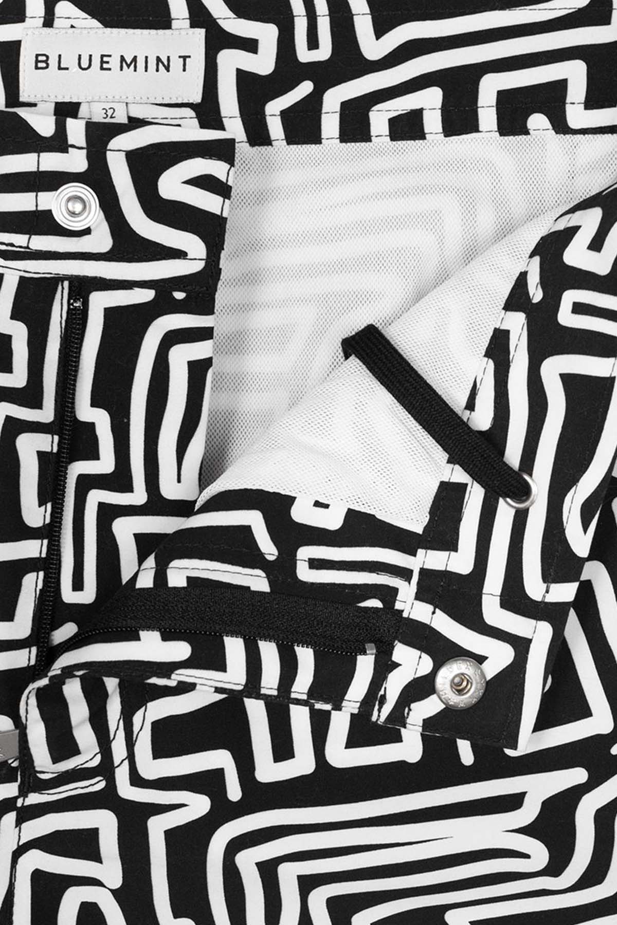Bluemint Bond Black Maze Şort Mayo-Libas Trendy Fashion Store