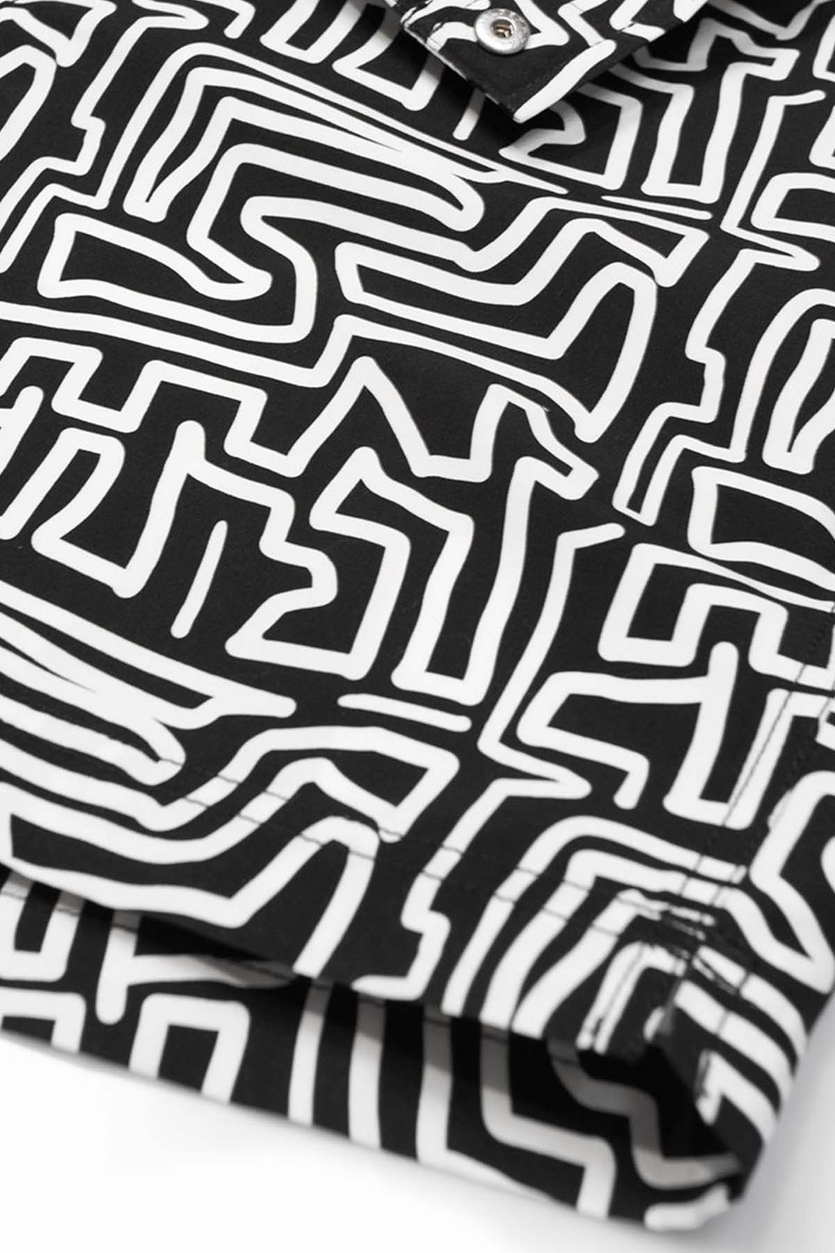 Bluemint Bond Black Maze Şort Mayo-Libas Trendy Fashion Store