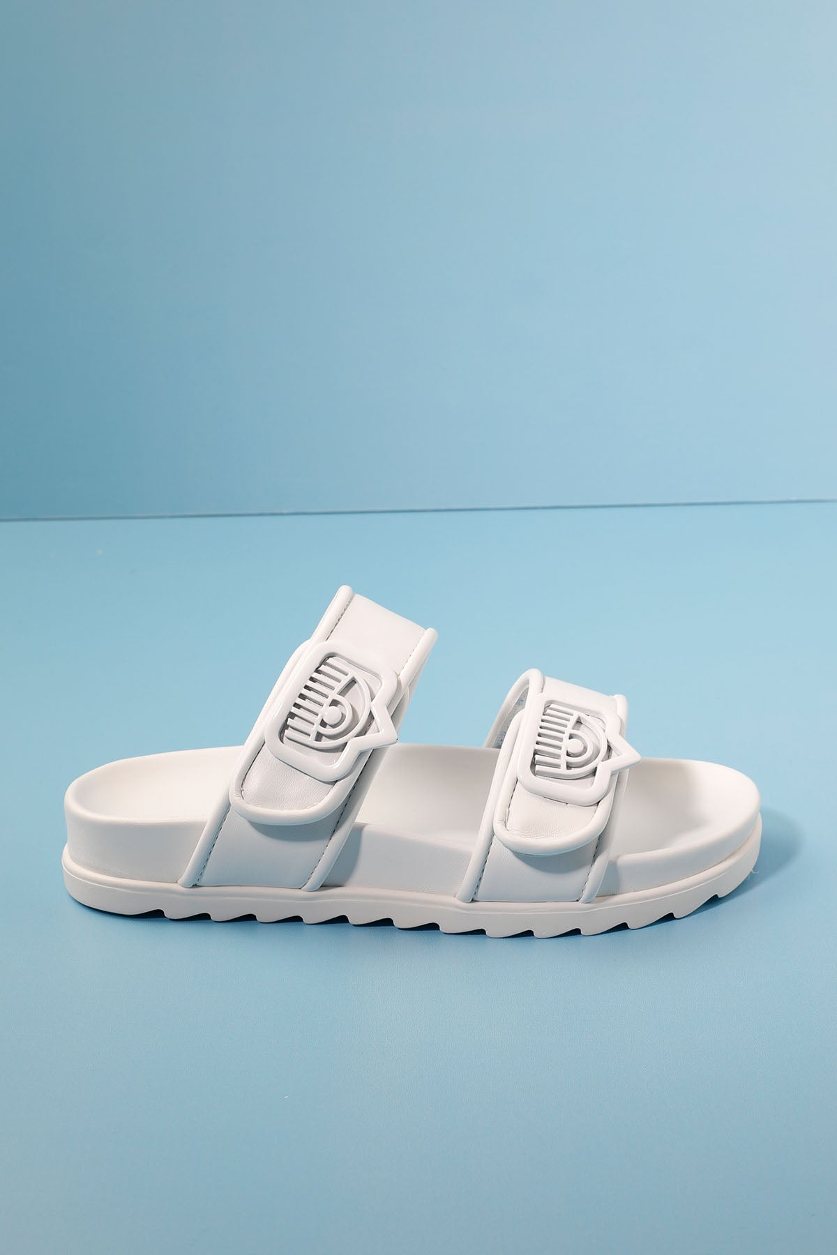 Chiara Ferragni Cırt Cırt Bantlı Logolu Terlik-Libas Trendy Fashion Store