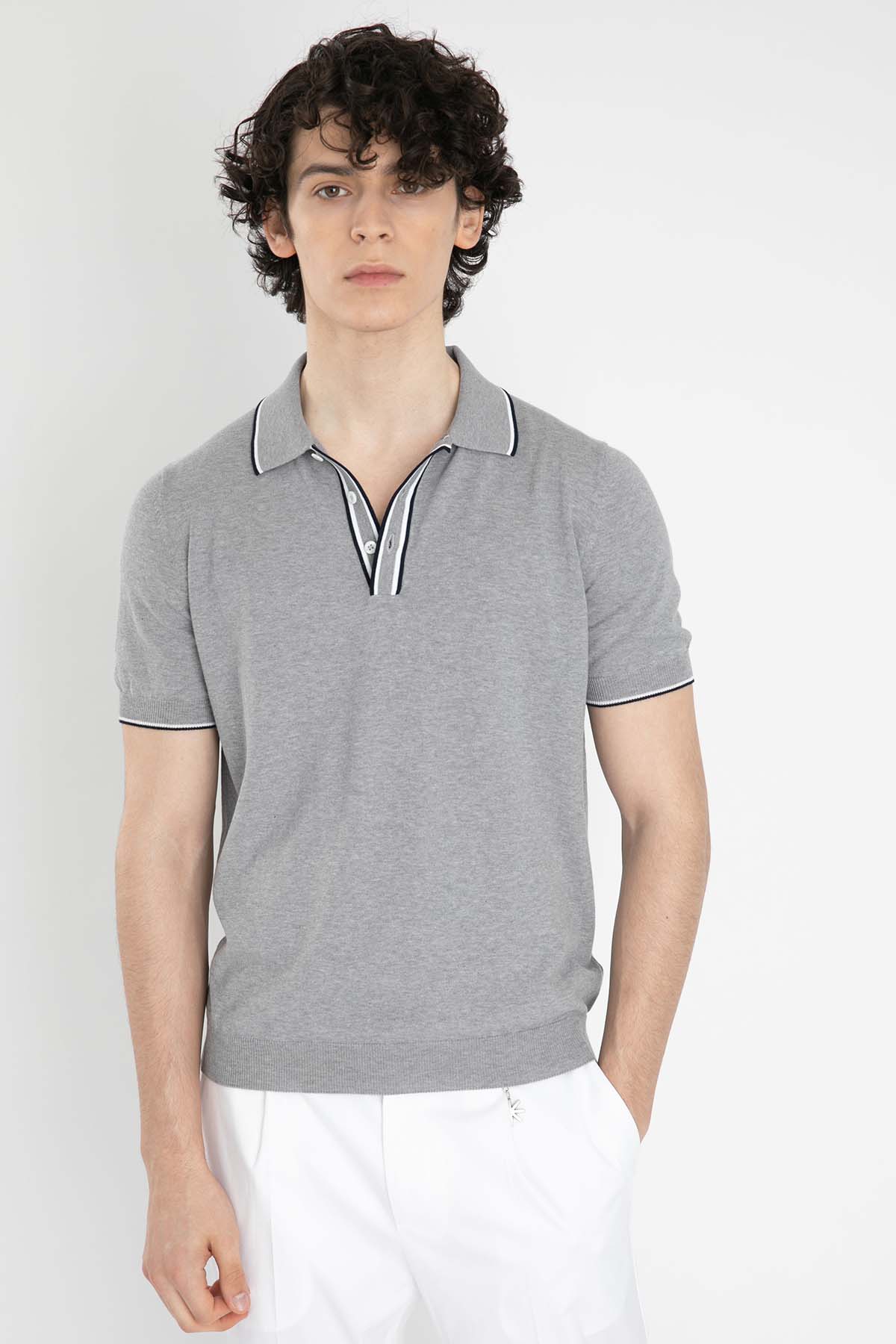 Gran Sasso Polo Yaka T-Shirt-Libas Trendy Fashion Store