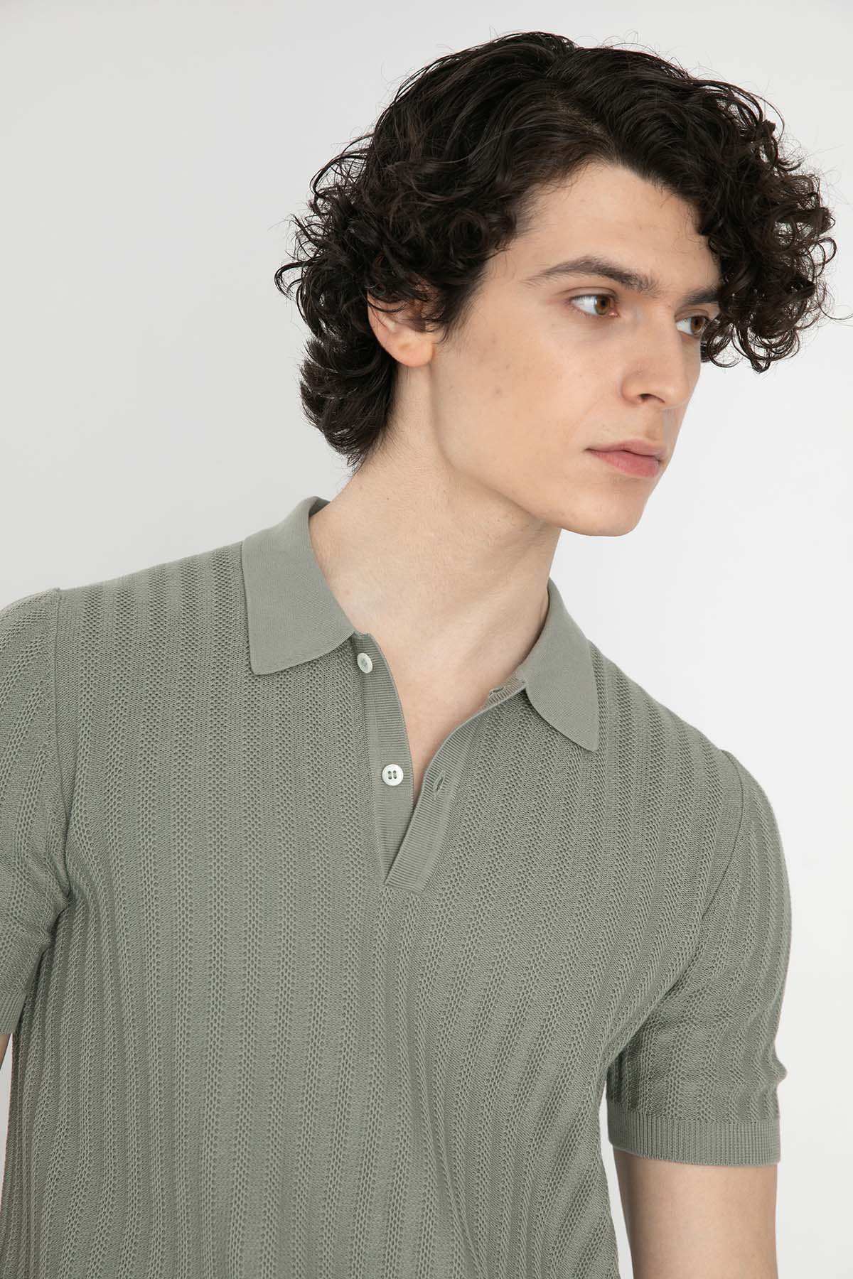 Gran Sasso Polo Yaka Örme T-Shirt-Libas Trendy Fashion Store