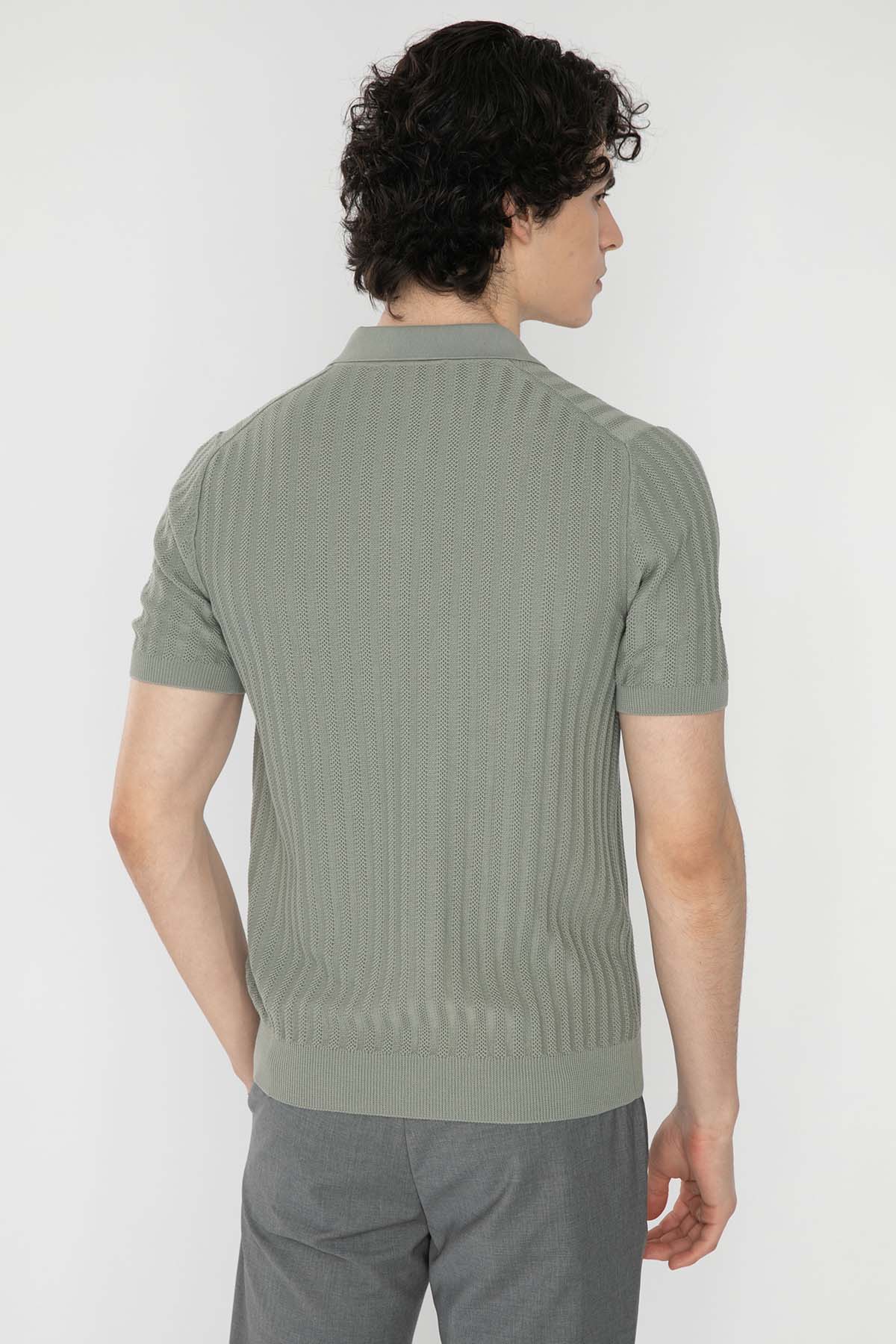 Gran Sasso Polo Yaka Örme T-Shirt-Libas Trendy Fashion Store