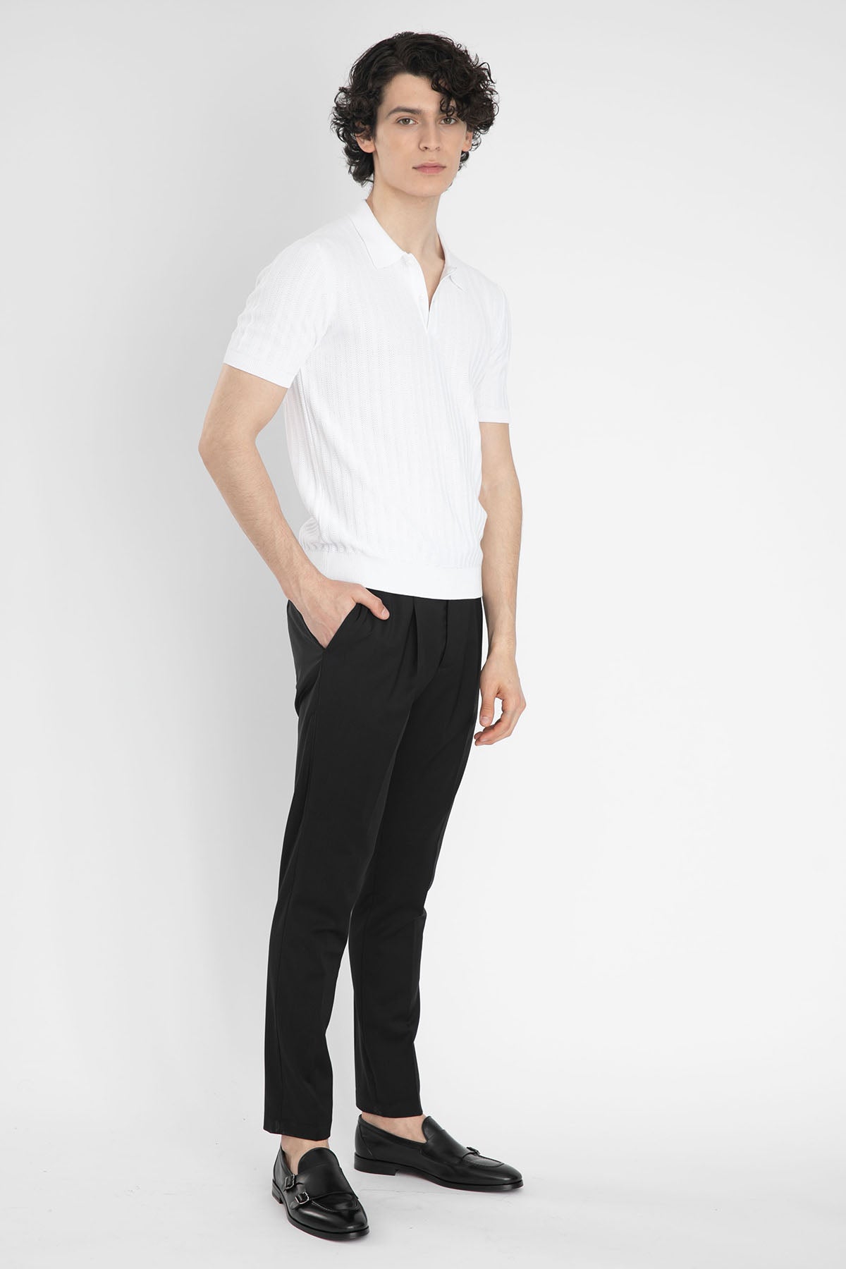 Gran Sasso Polo Yaka Örme T-Shirt-Libas Trendy Fashion Store