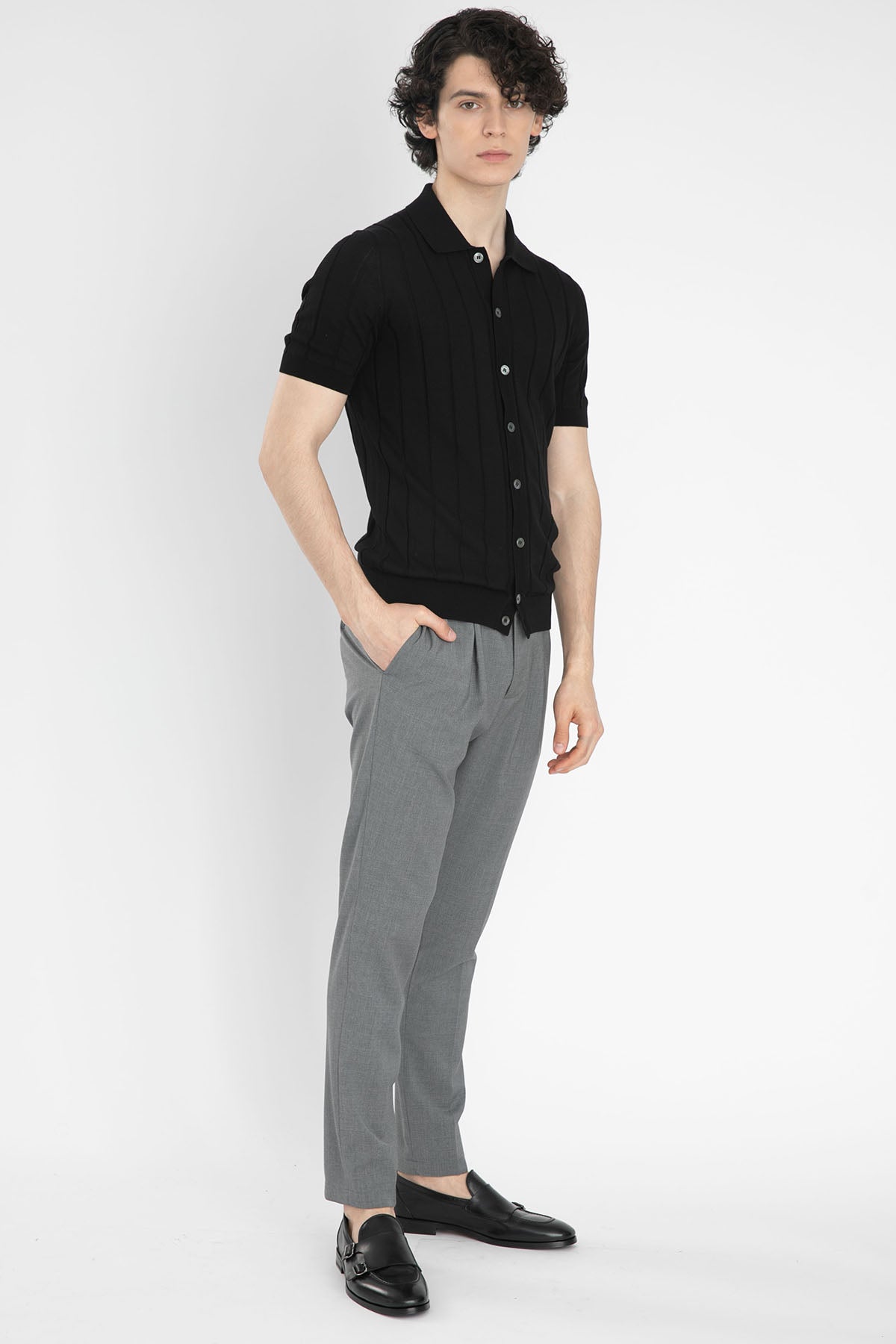 Gran Sasso Düğmeli Triko Gömlek-Libas Trendy Fashion Store