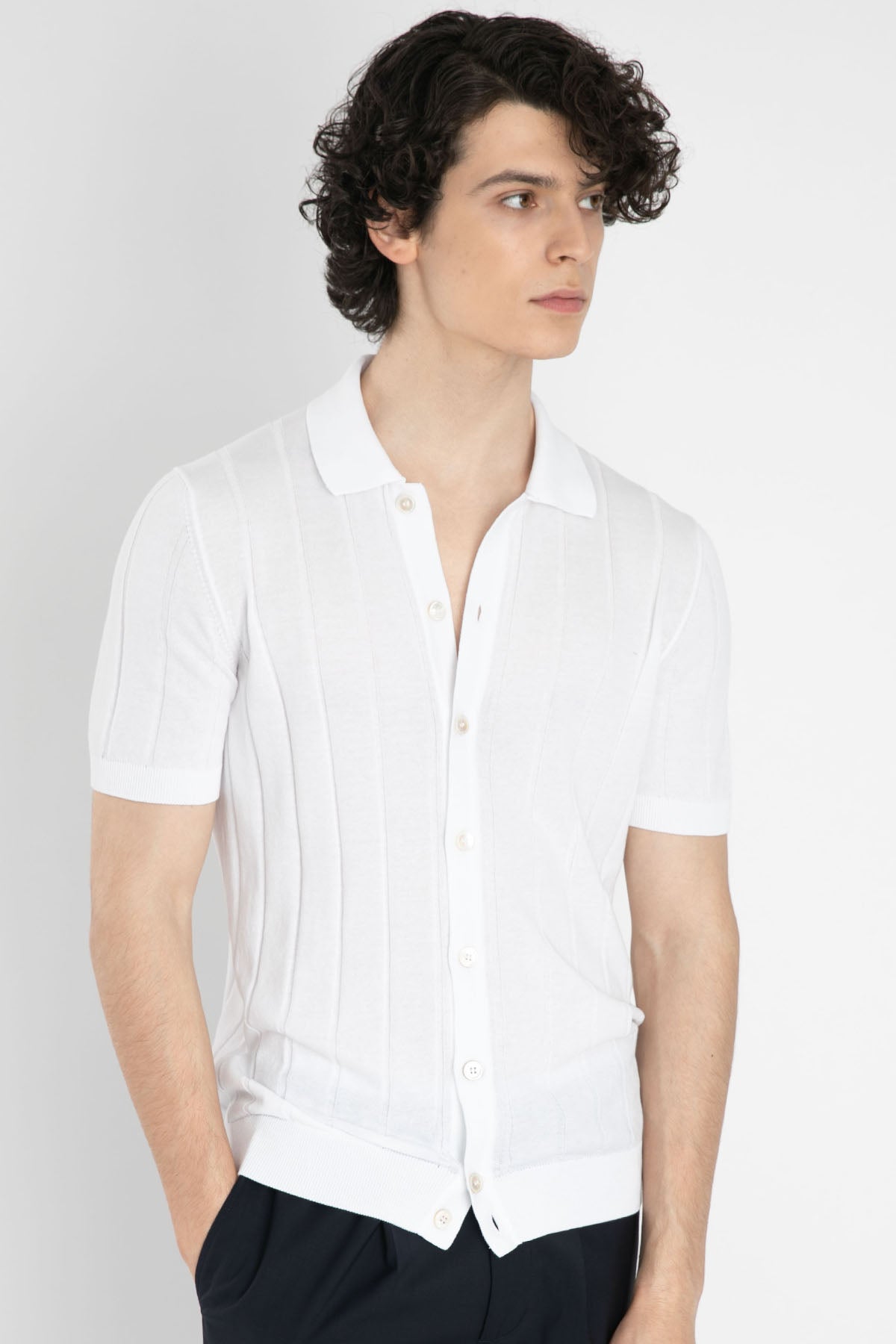 Gran Sasso Düğmeli Triko Gömlek-Libas Trendy Fashion Store