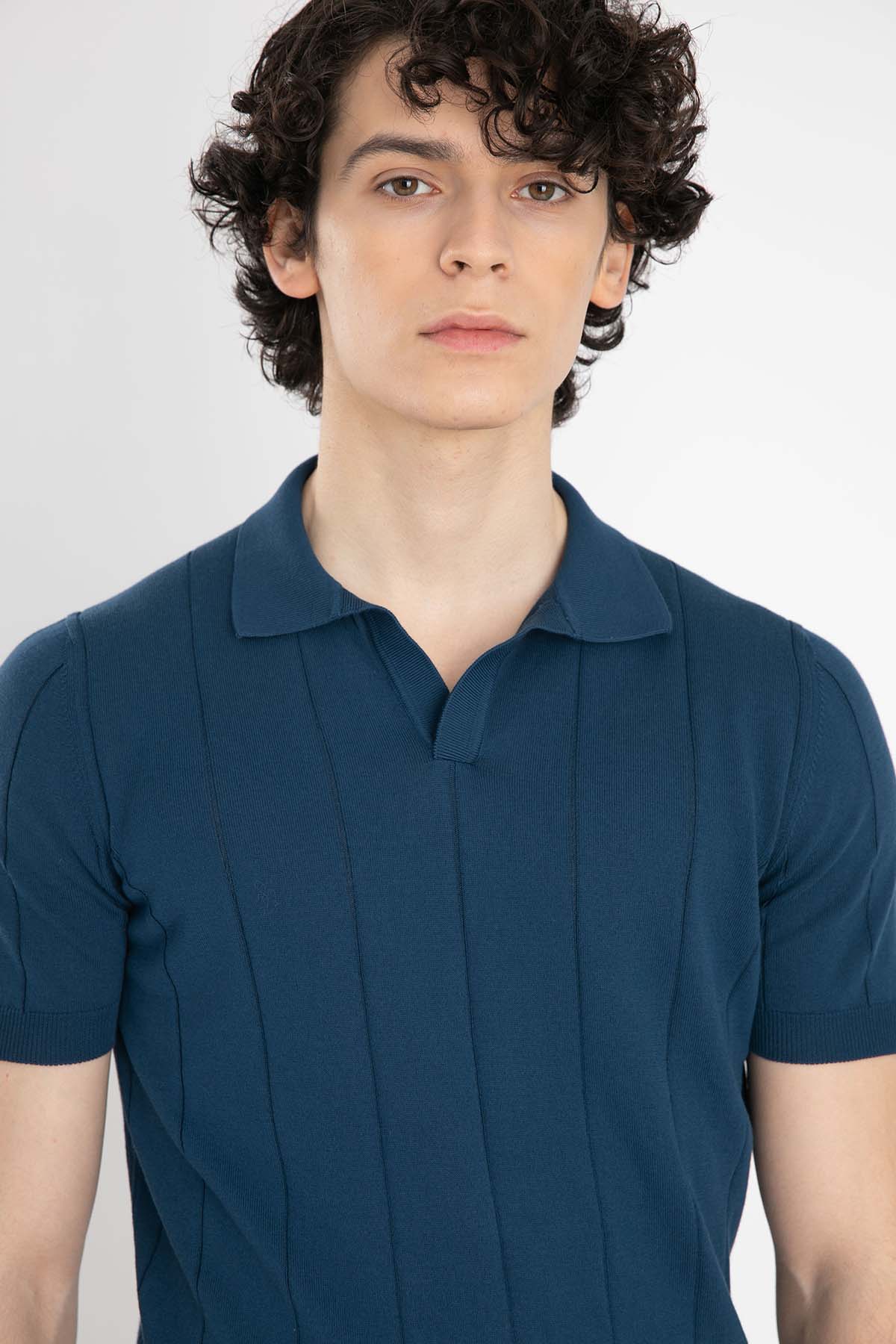 Gran Sasso Polo Yaka Örme T-Shirt-Libas Trendy Fashion Store