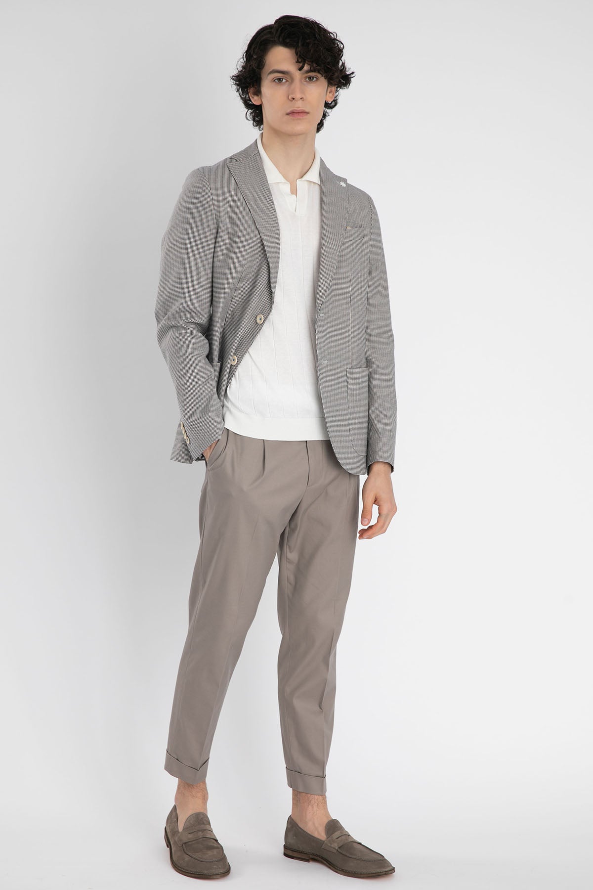 Gran Sasso Polo Yaka Örme İpek T-Shirt-Libas Trendy Fashion Store