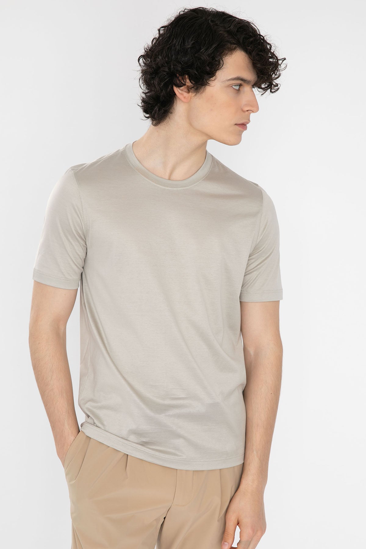 Gran Sasso Yuvarlak Yaka T-shirt-Libas Trendy Fashion Store