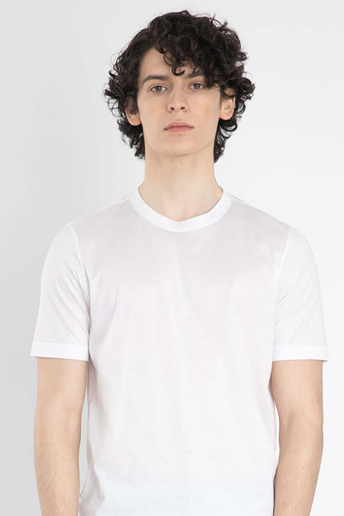 Gran Sasso Yuvarlak Yaka T-shirt-Libas Trendy Fashion Store