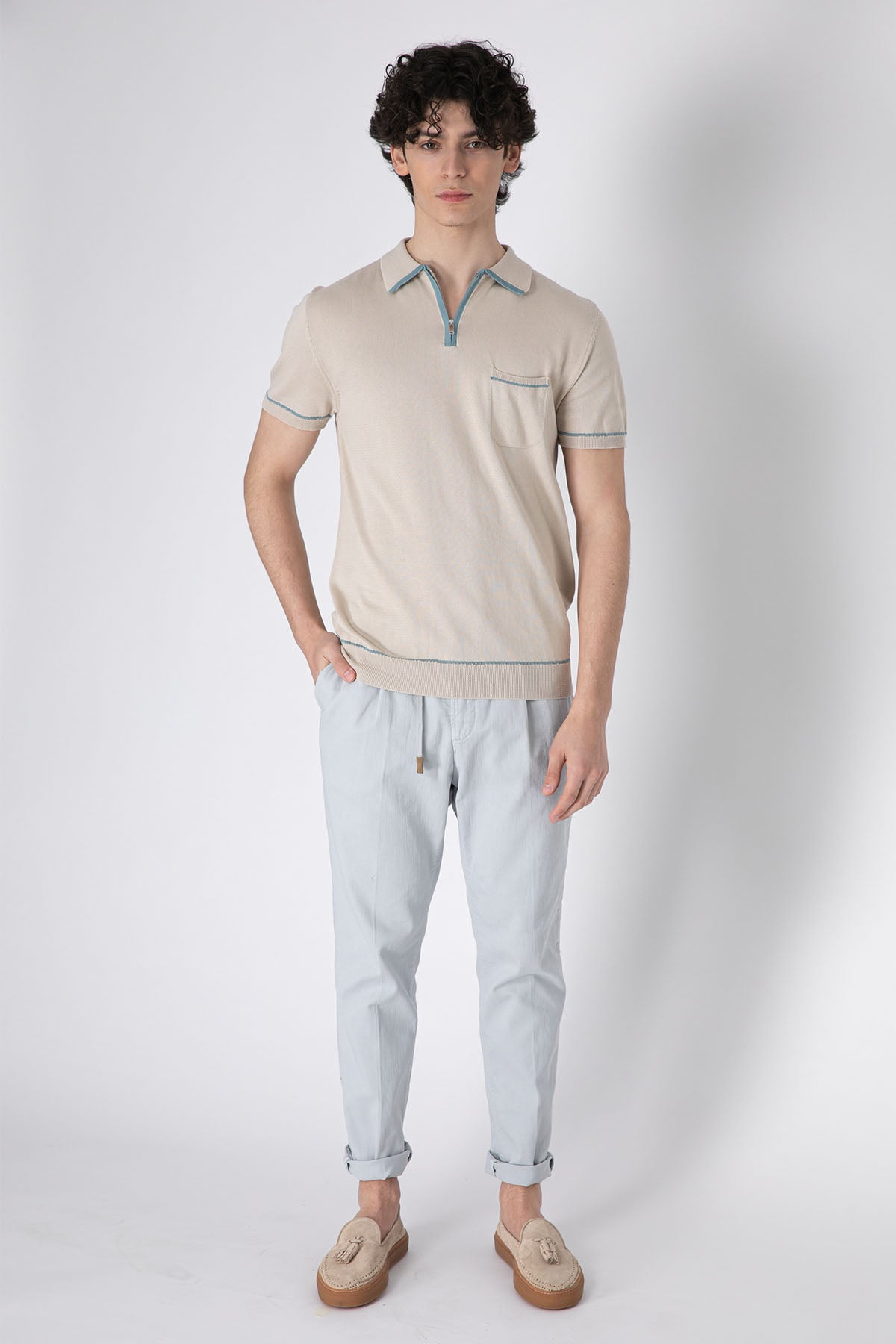 Richard J. Brown Caprera Slim Regular Fit Beli Lastikli Pantolon-Libas Trendy Fashion Store
