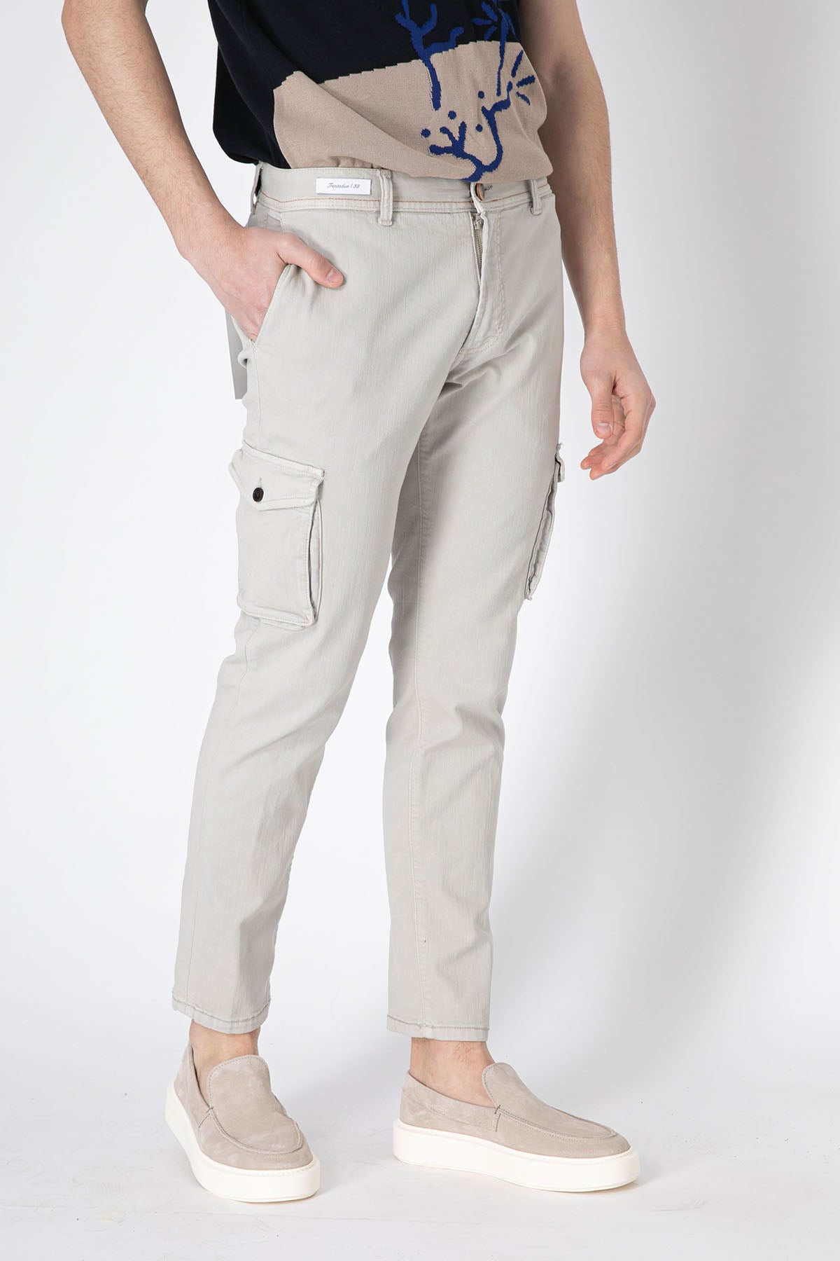 Richard J. Brown Slim Fit Yandan Cepli Kargo Pantolon-Libas Trendy Fashion Store