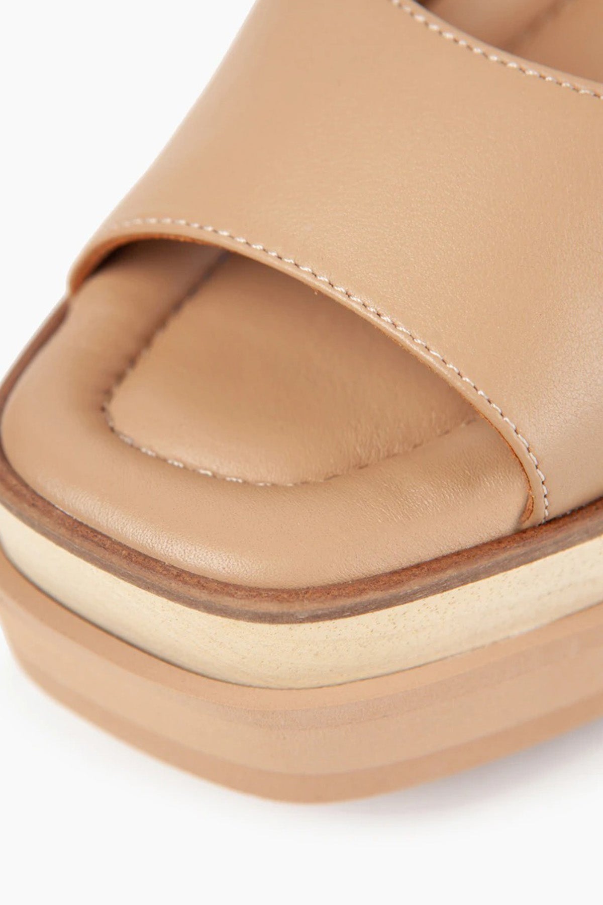 Paloma Barcelo Margoti Ayrık Platform Tabanlı Küt Burun Deri Sandalet-Libas Trendy Fashion Store