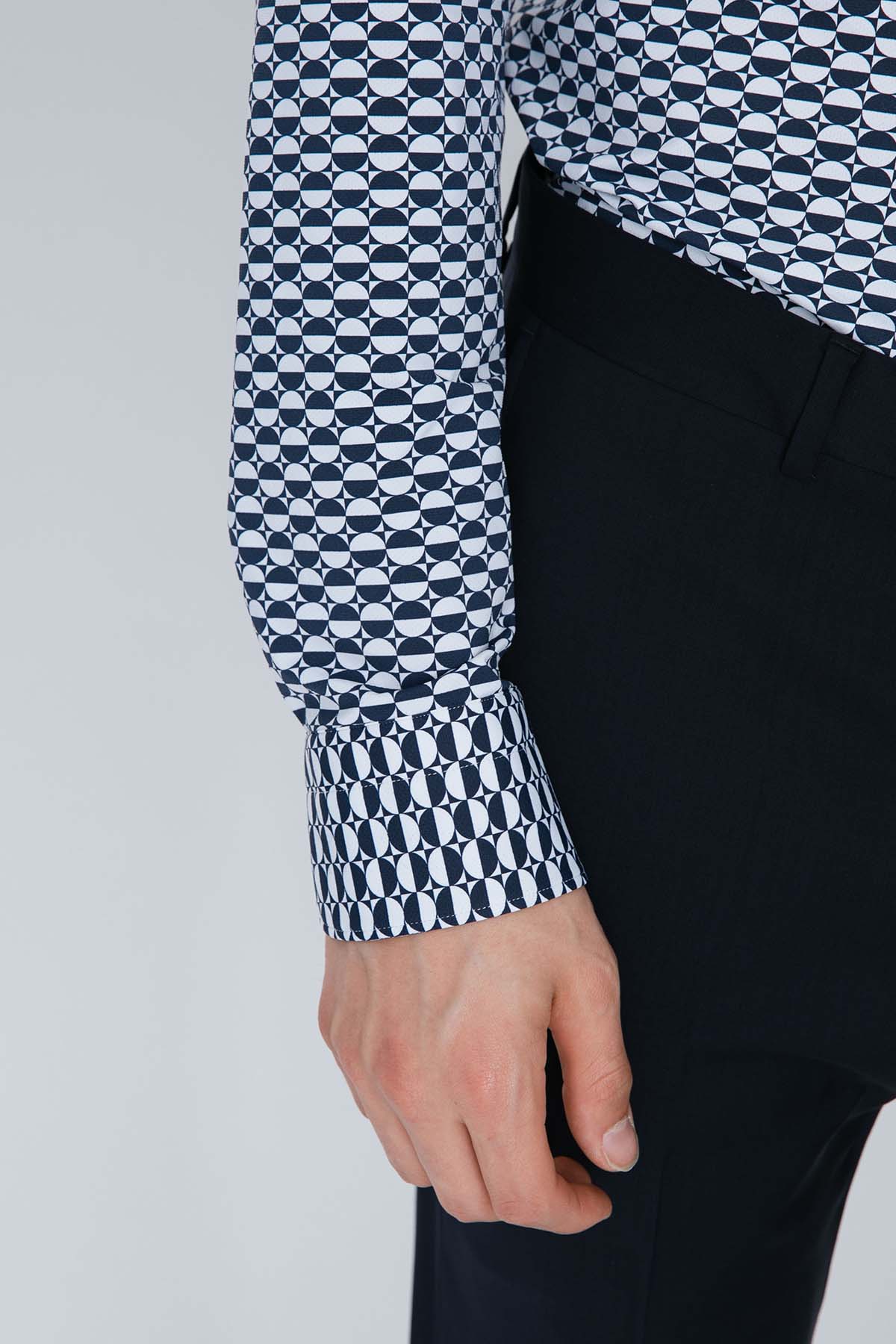 Tintoria Mattei Streç Jarse Kumaş Fransız Yaka Gömlek-Libas Trendy Fashion Store