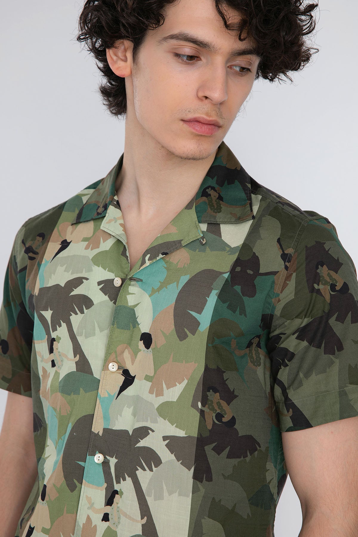 Tintoria Mattei Regular Fit Desenli Kısa Kollu Gömlek-Libas Trendy Fashion Store