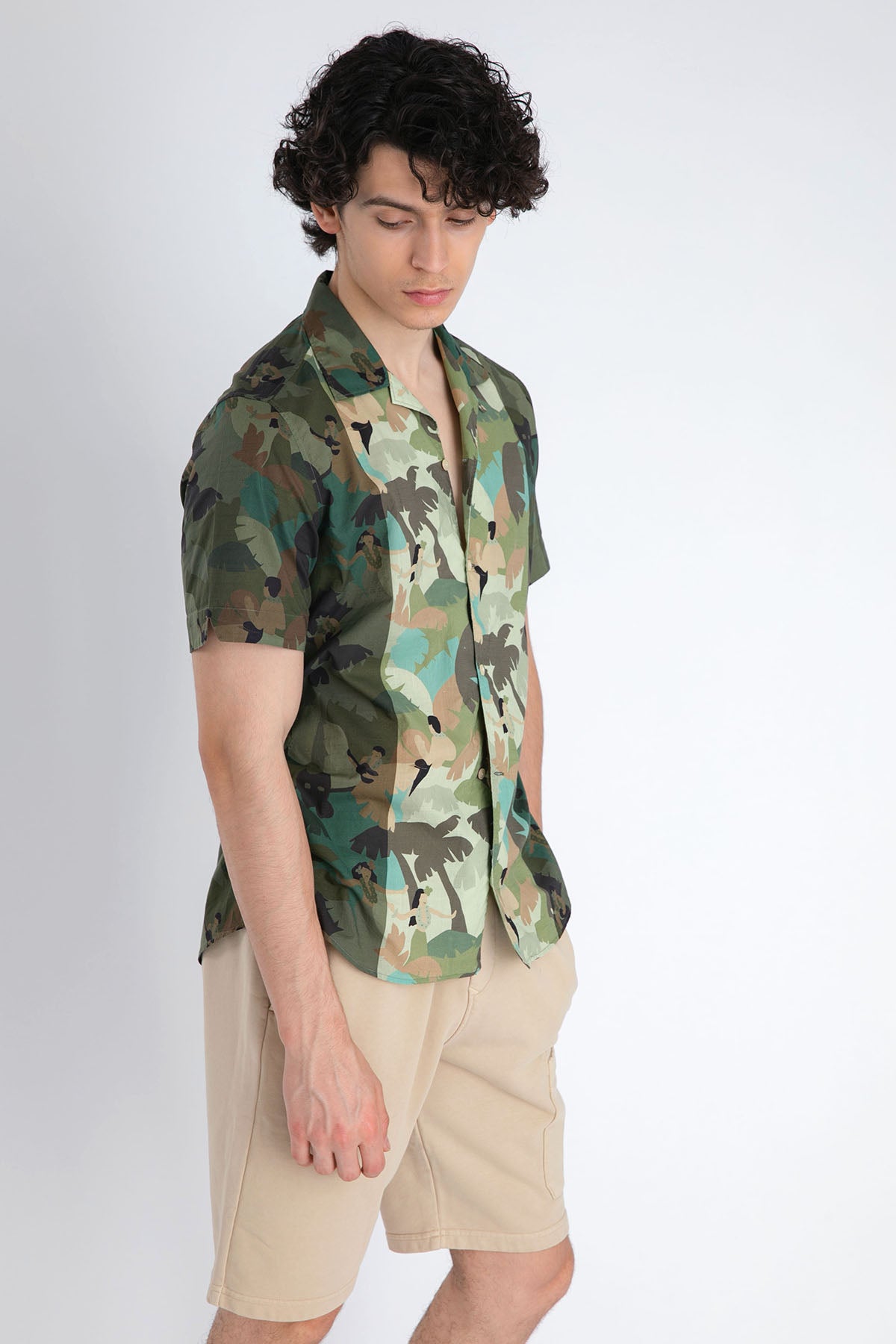 Tintoria Mattei Regular Fit Desenli Kısa Kollu Gömlek-Libas Trendy Fashion Store