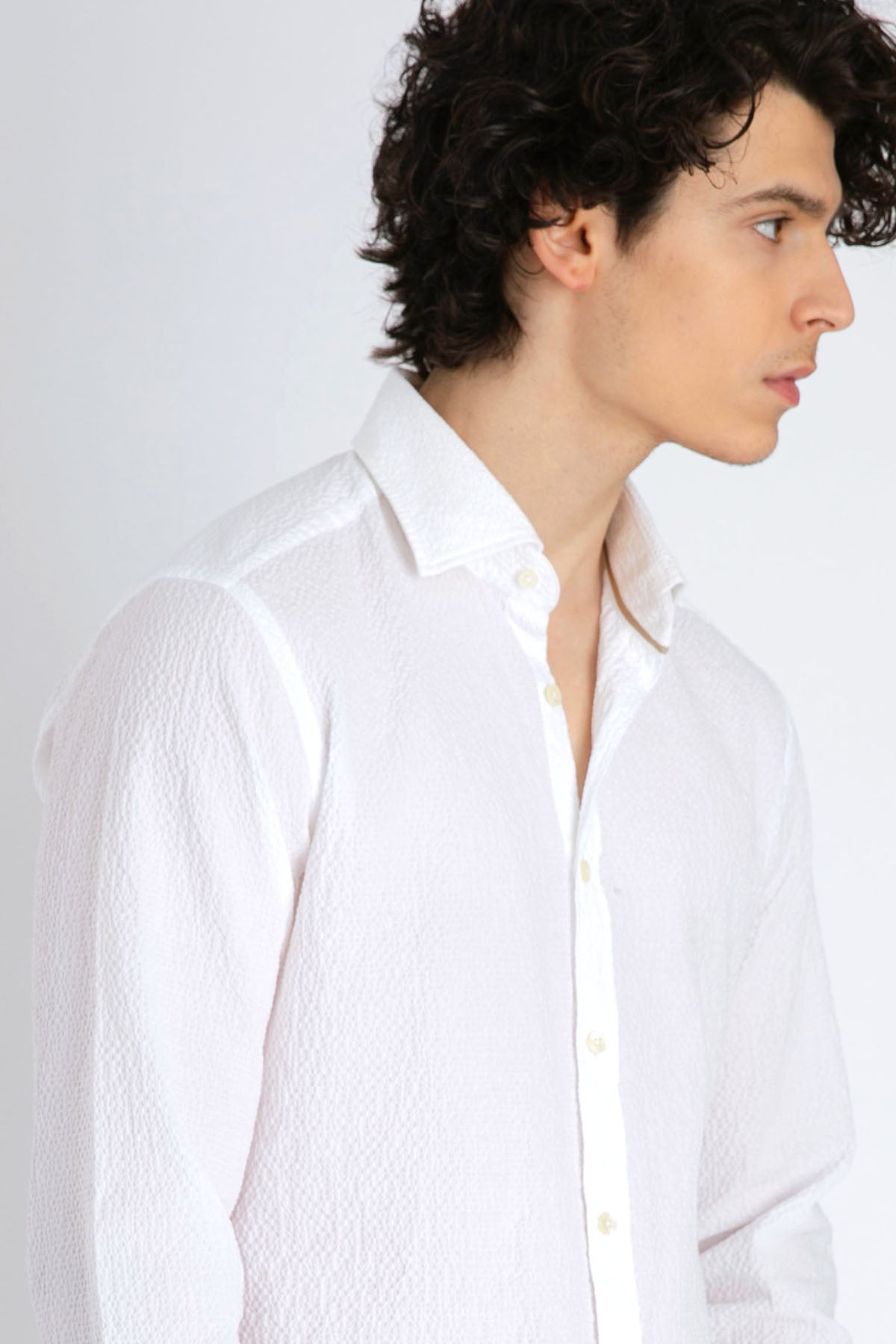 Tintoria Mattei Klasik Yaka Streç Gofre Gömlek-Libas Trendy Fashion Store