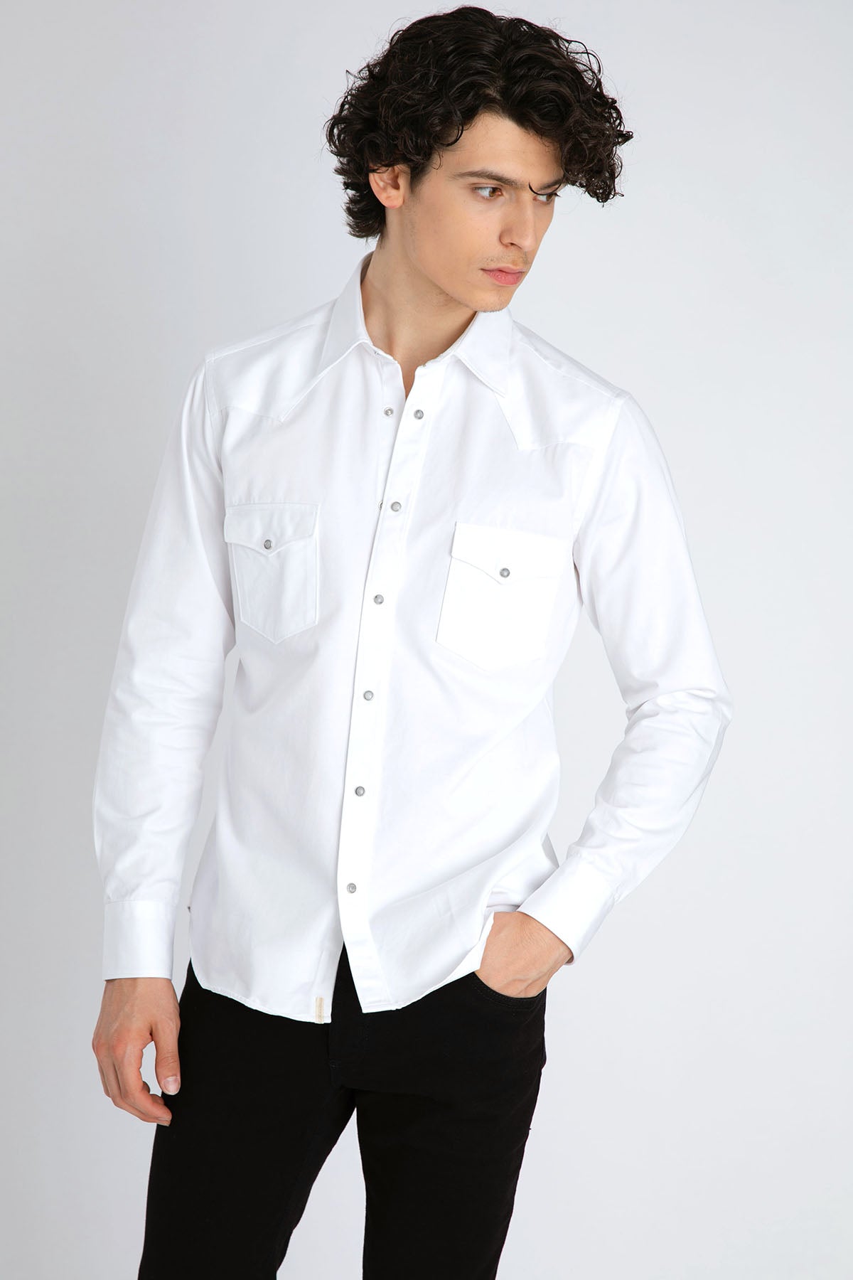 Tintoria Mattei Klasik Yaka Cep Detaylı Gömlek-Libas Trendy Fashion Store