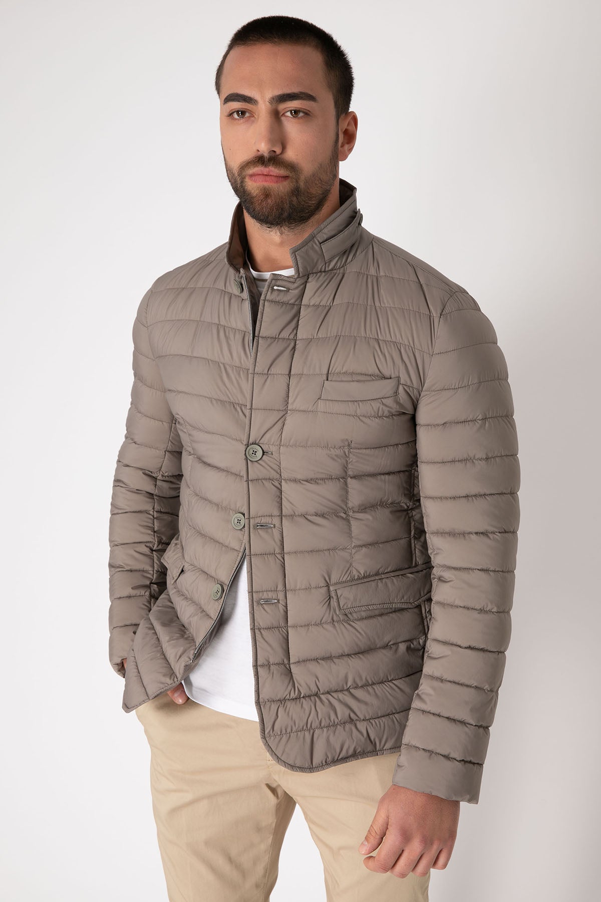 Herno Slim Fit Dik Yaka Puffer Mont Ceket-Libas Trendy Fashion Store