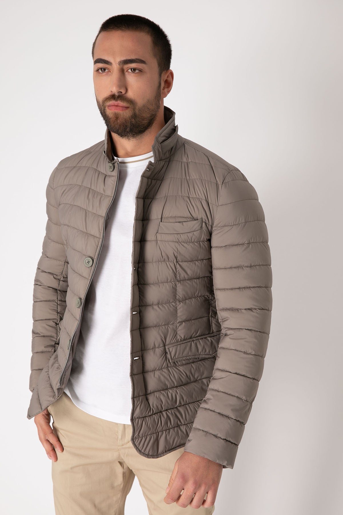 Herno Slim Fit Dik Yaka Puffer Mont Ceket-Libas Trendy Fashion Store