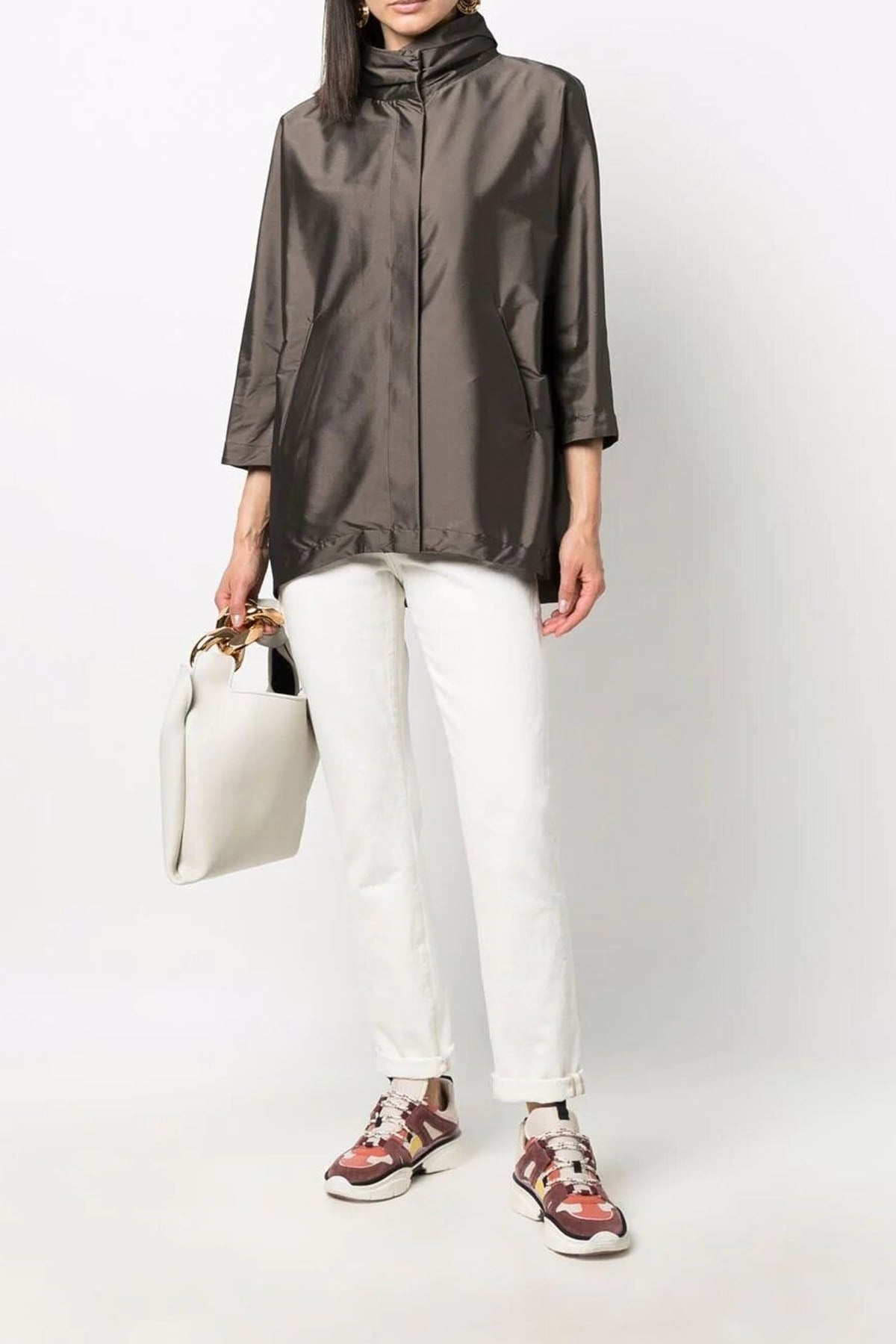 Herno Çan Kesim Belden Büzgülü İnce Trençkot-Libas Trendy Fashion Store