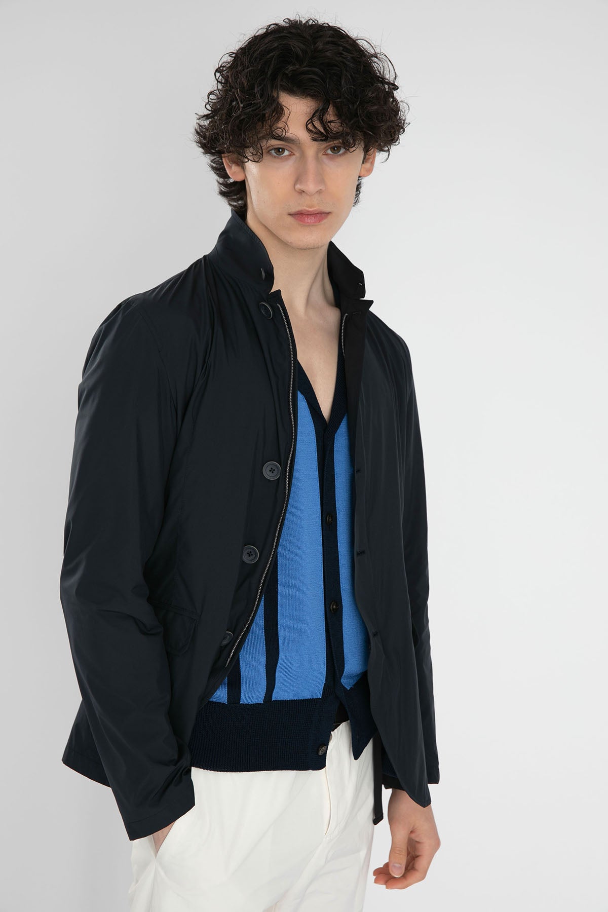 Herno Dik Yaka İnce Ceket Mont-Libas Trendy Fashion Store