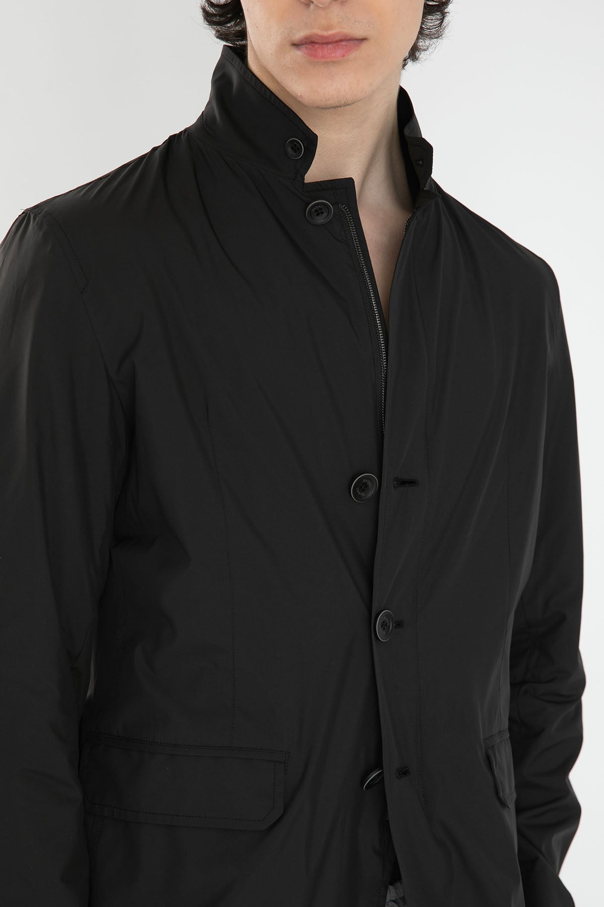 Herno Dik Yaka İnce Ceket Mont