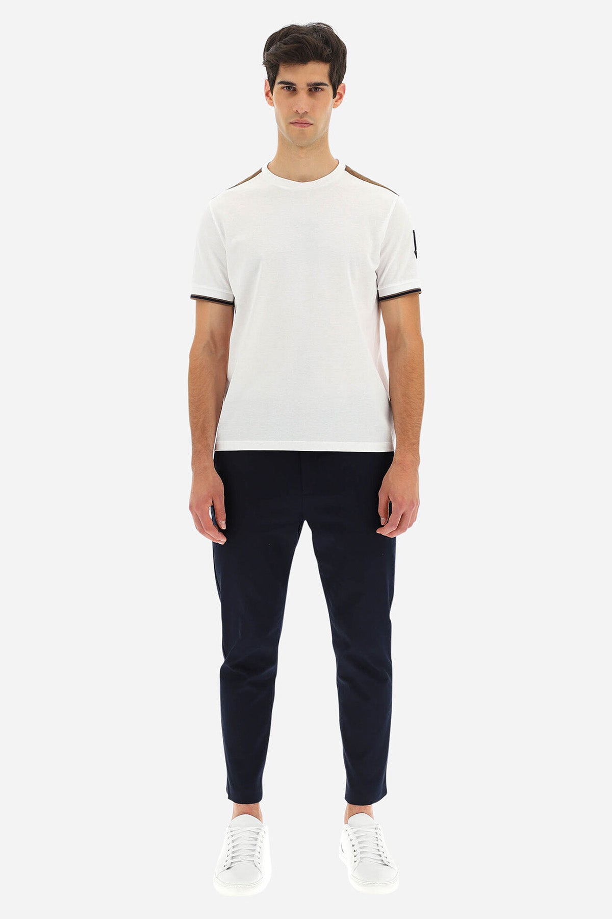 Herno Yuvarlak Yaka Logolu T-shirt-Libas Trendy Fashion Store