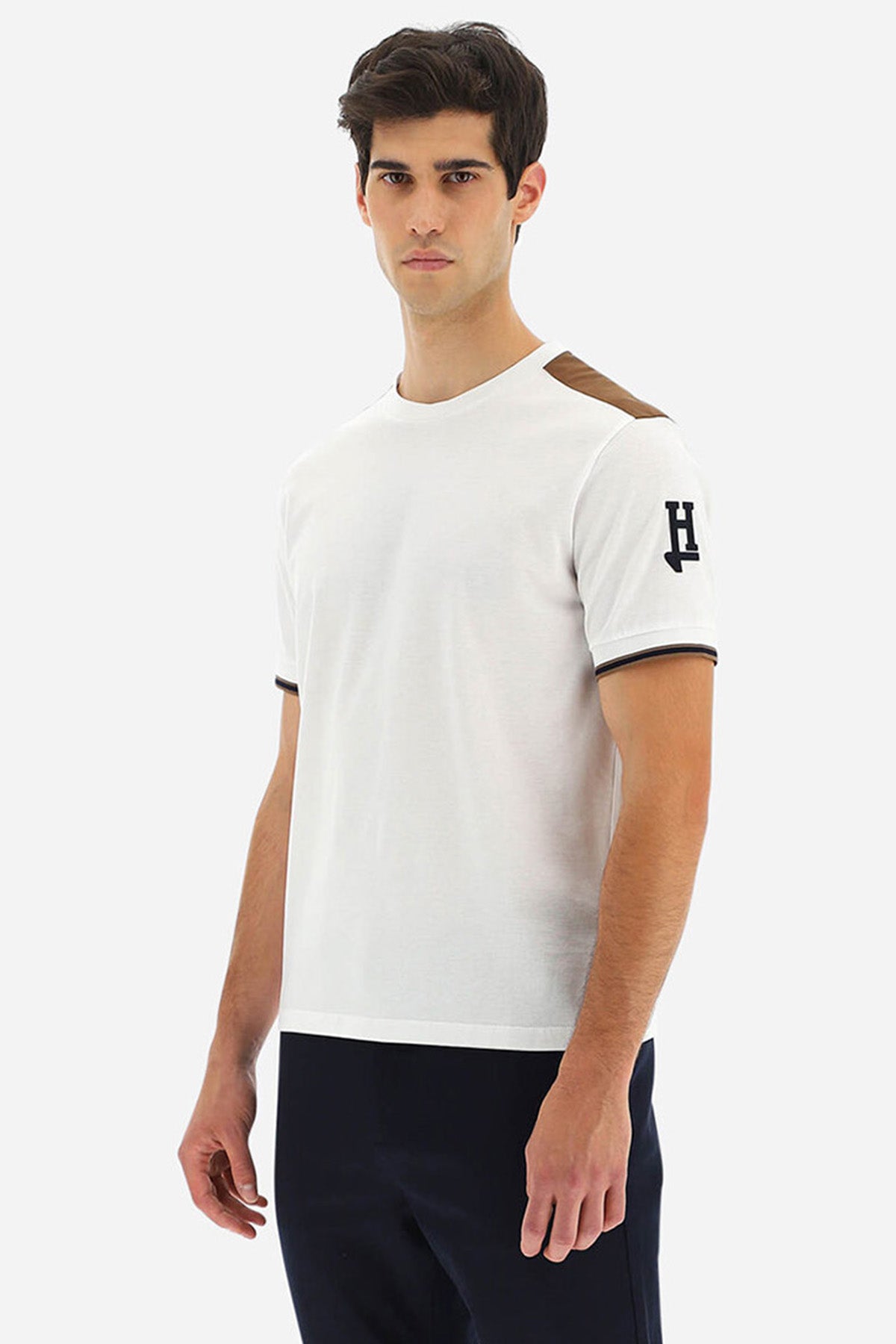 Herno Yuvarlak Yaka Logolu T-shirt-Libas Trendy Fashion Store