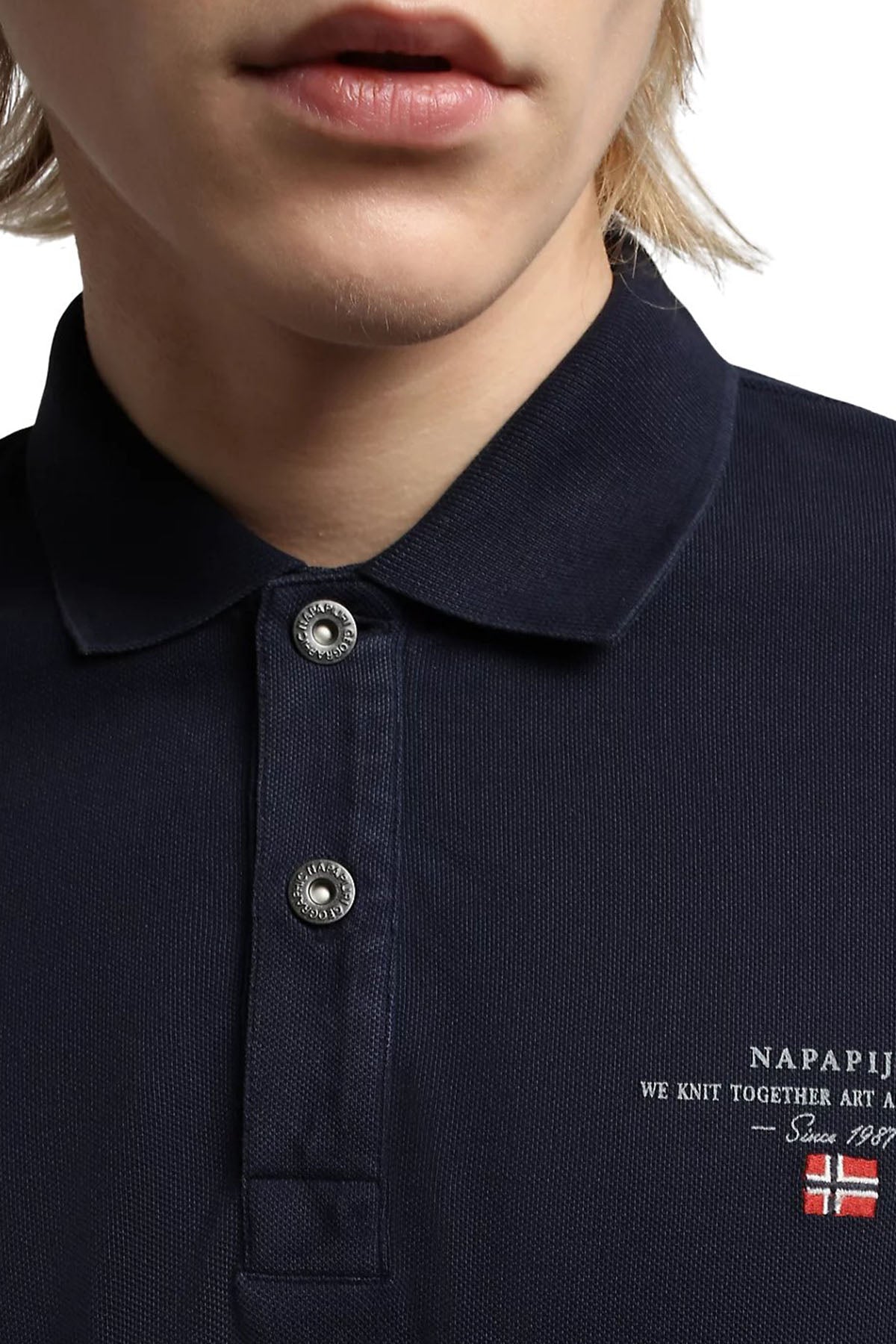Napapijri Polo Yaka Logolu T-shirt-Libas Trendy Fashion Store