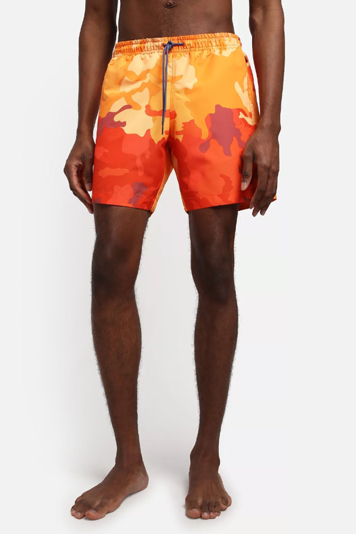 Napapijri Beli Lastikli Desenli Şort Mayo-Libas Trendy Fashion Store