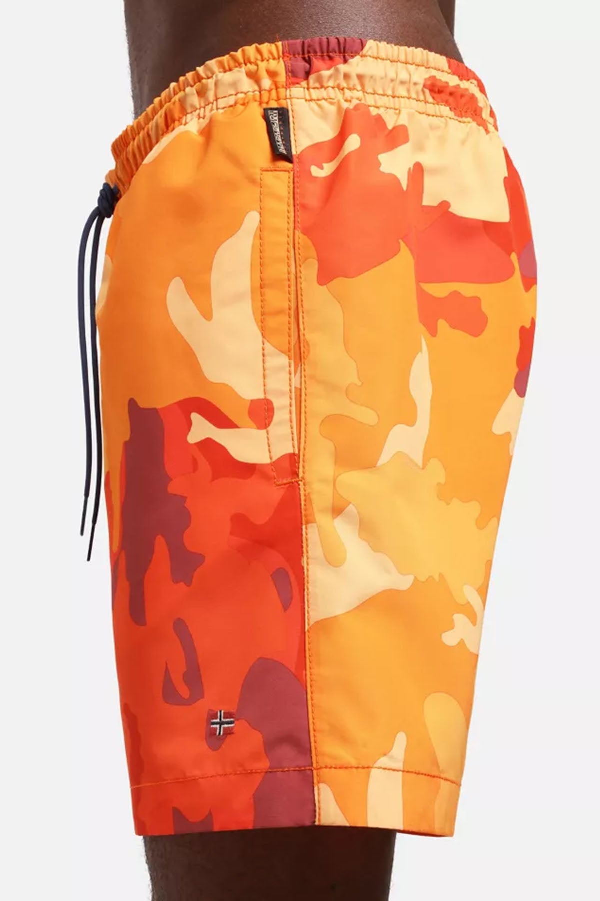 Napapijri Beli Lastikli Desenli Şort Mayo-Libas Trendy Fashion Store