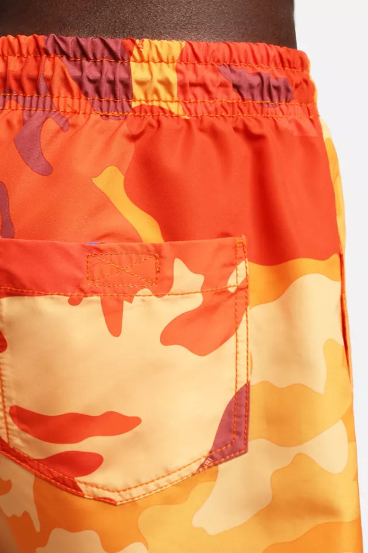 Napapijri Beli Lastikli Desenli Şort Mayo-Libas Trendy Fashion Store