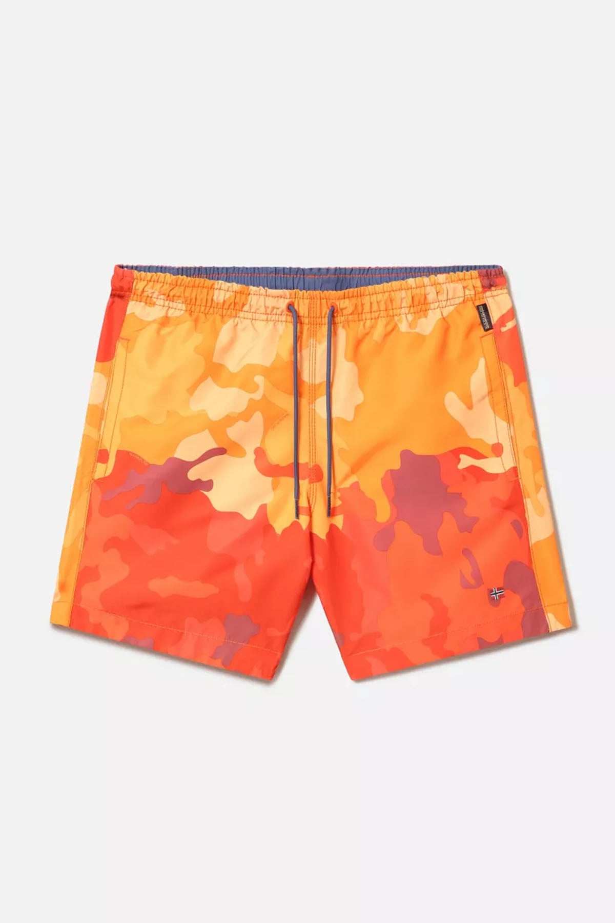 Napapijri Beli Lastikli Desenli Şort Mayo-Libas Trendy Fashion Store