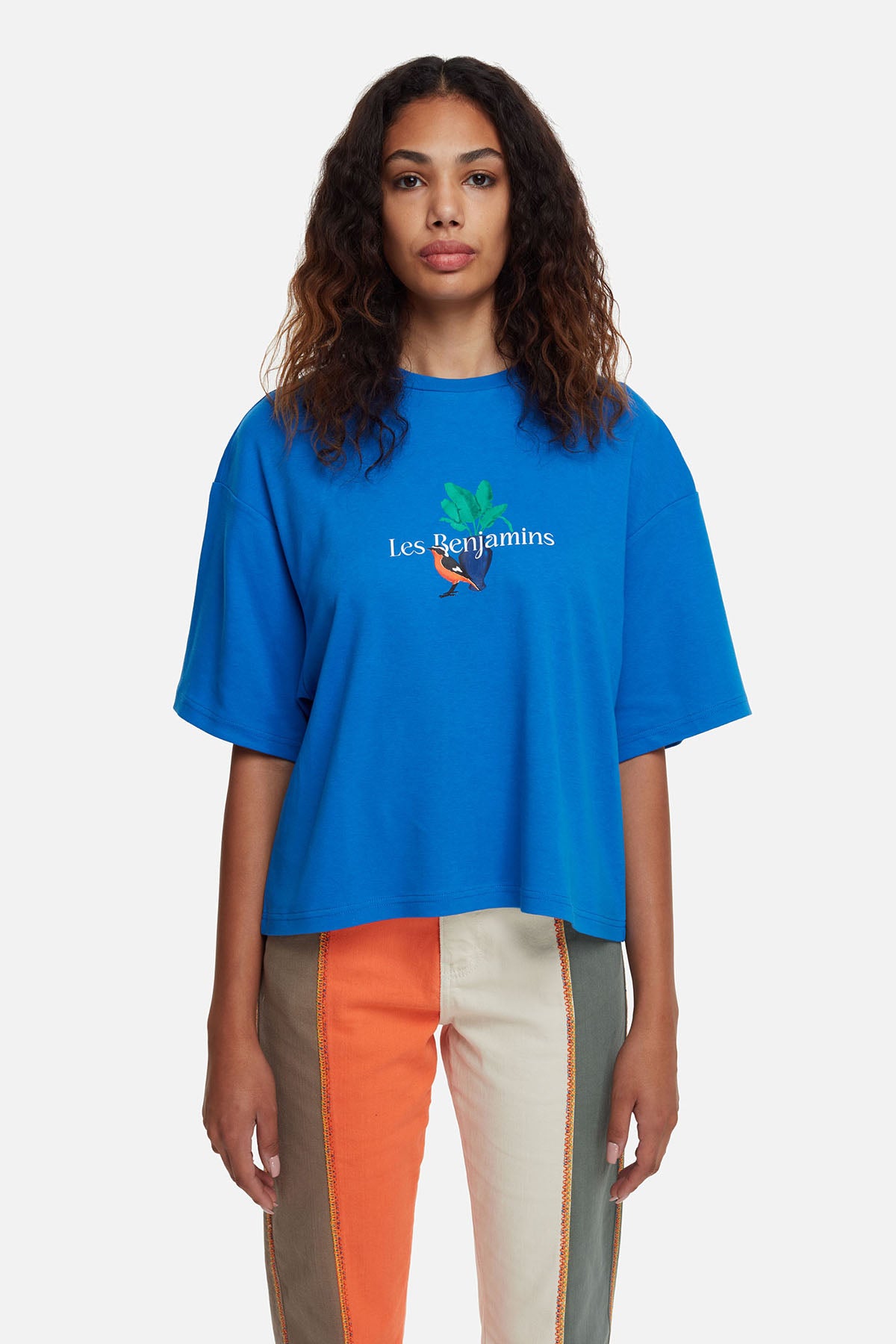 Les Benjamins Geniş Kesim Logolu T-shirt-Libas Trendy Fashion Store