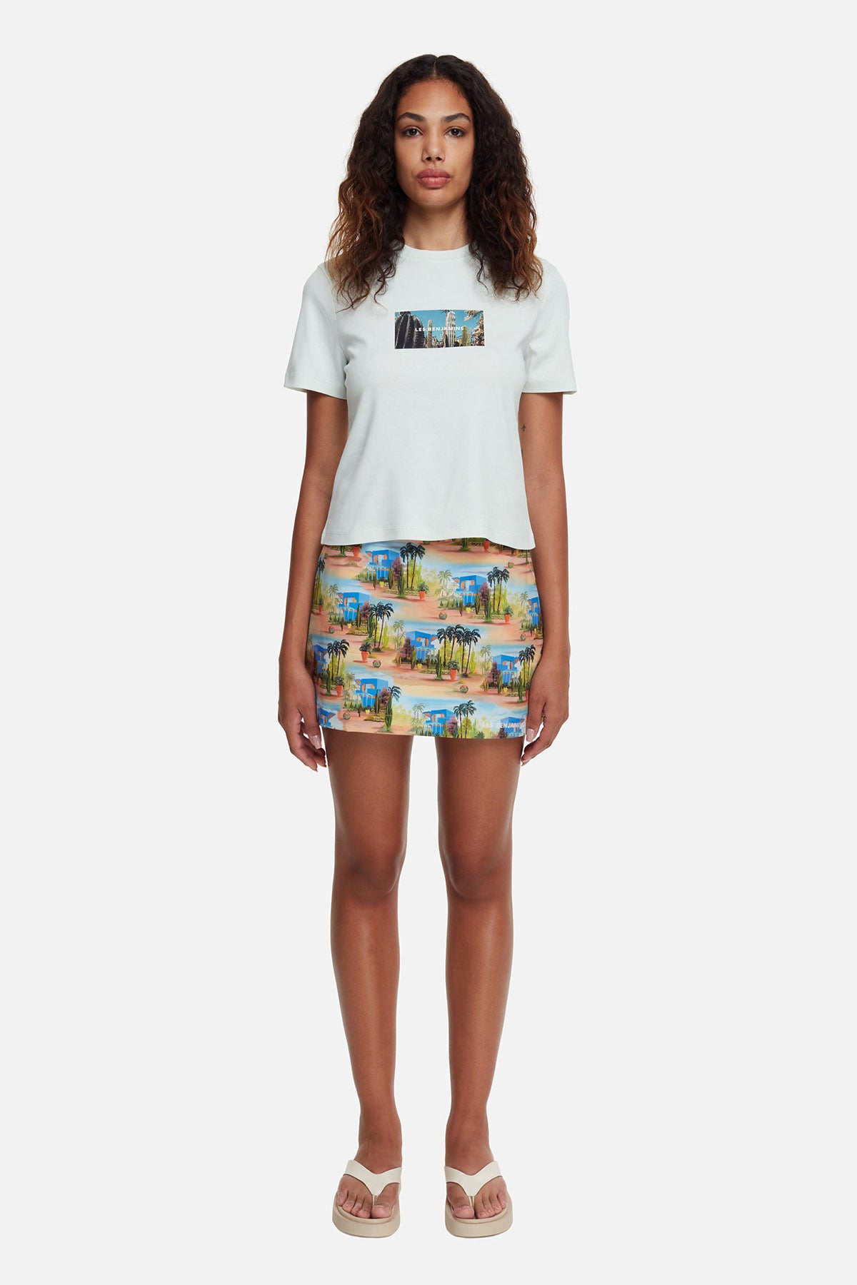 Les Benjamins Yuvarlak Yaka Baskılı T-shirt-Libas Trendy Fashion Store