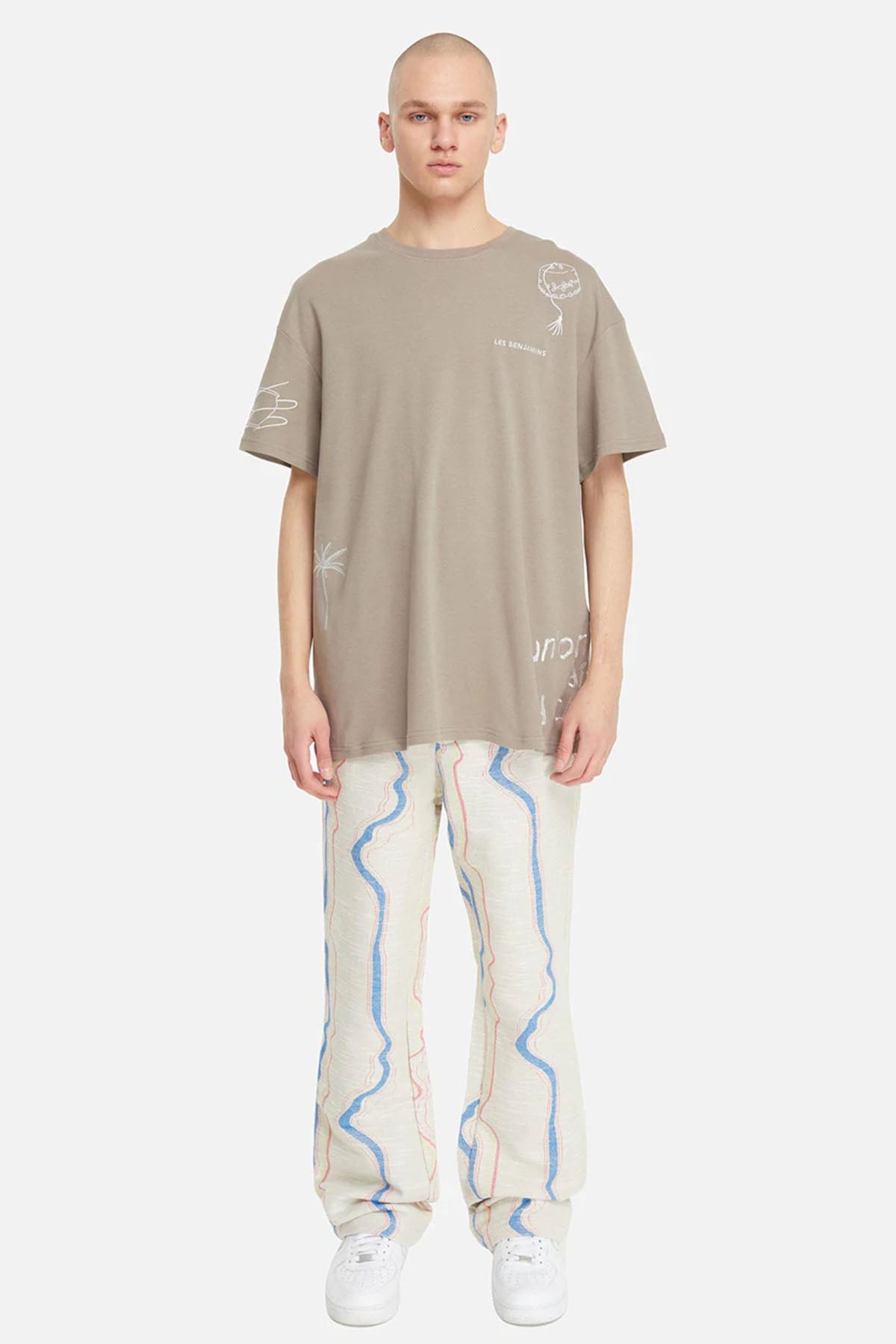 Les Benjamins Geniş Kesim Desenli T-shirt-Libas Trendy Fashion Store