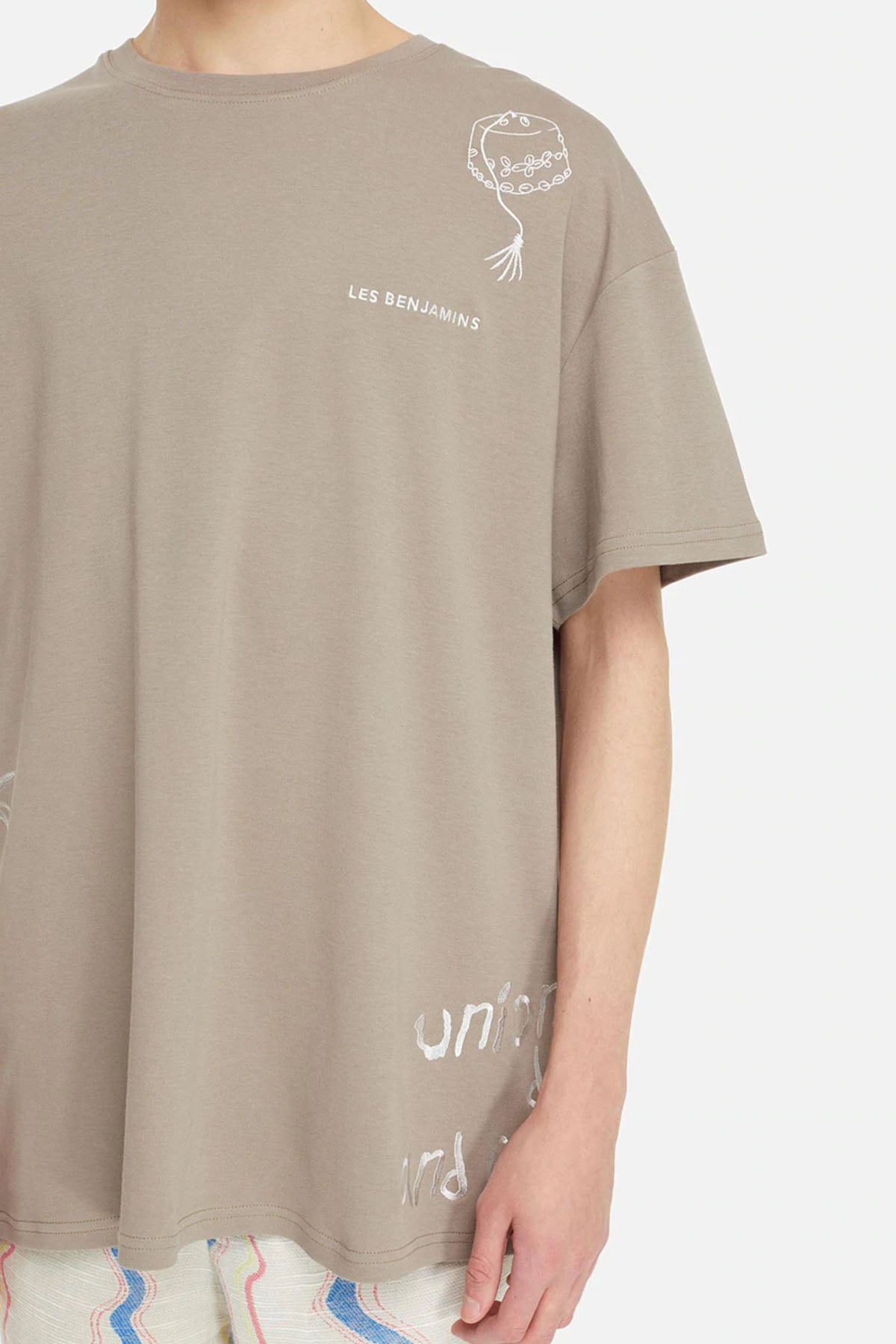 Les Benjamins Geniş Kesim Desenli T-shirt-Libas Trendy Fashion Store