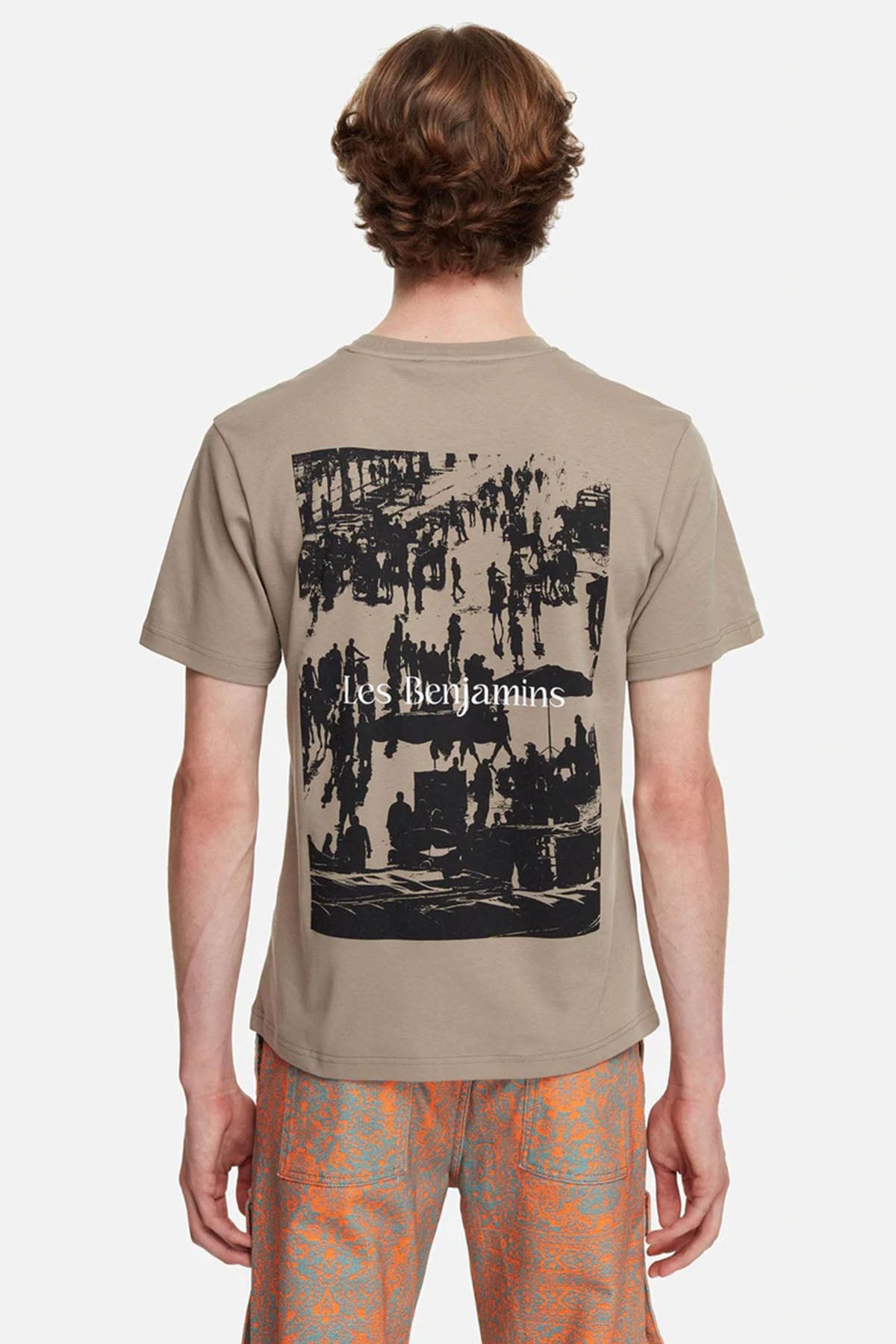 Les Benjamins Yuvarlak Yaka Sırt Desenli T-shirt-Libas Trendy Fashion Store