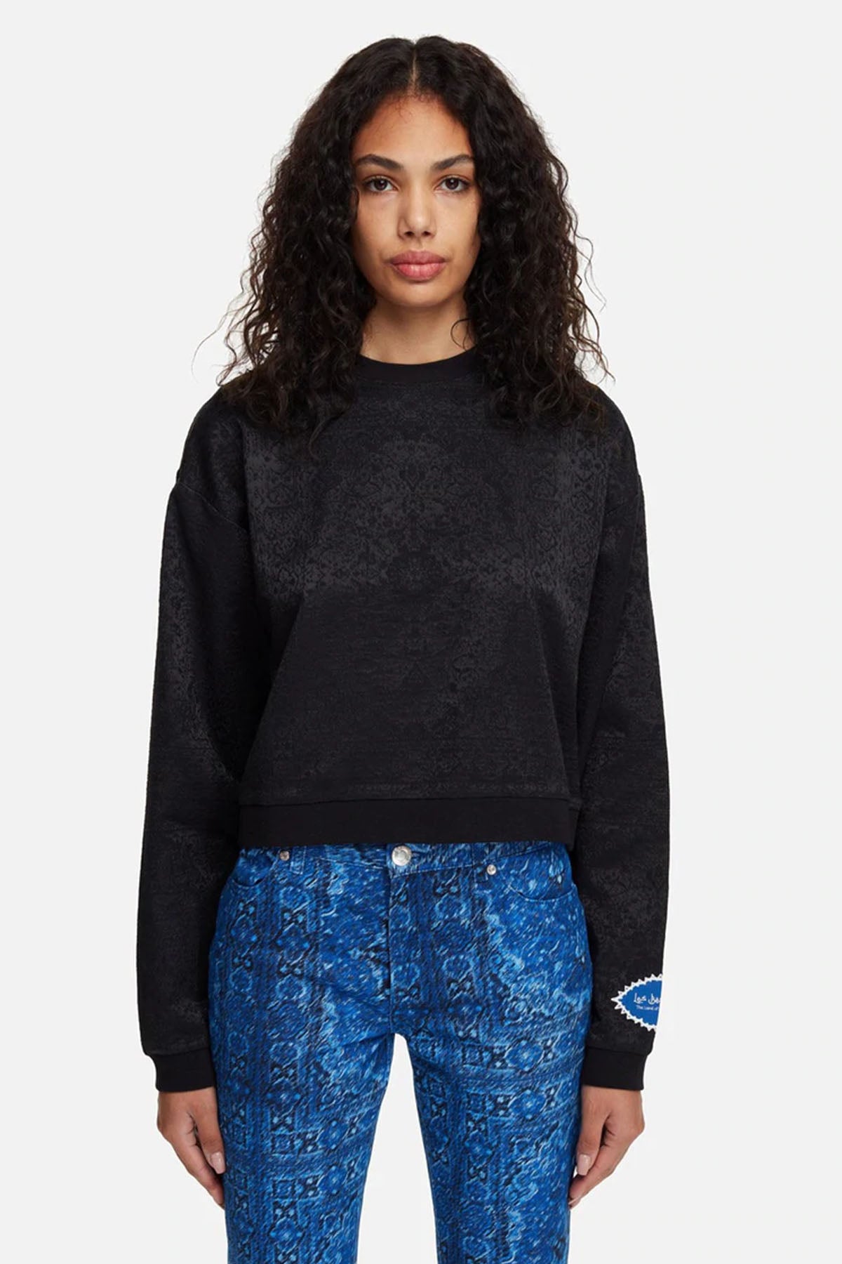 Les Benjamins Geniş Kesim Desenli Sweatshirt-Libas Trendy Fashion Store